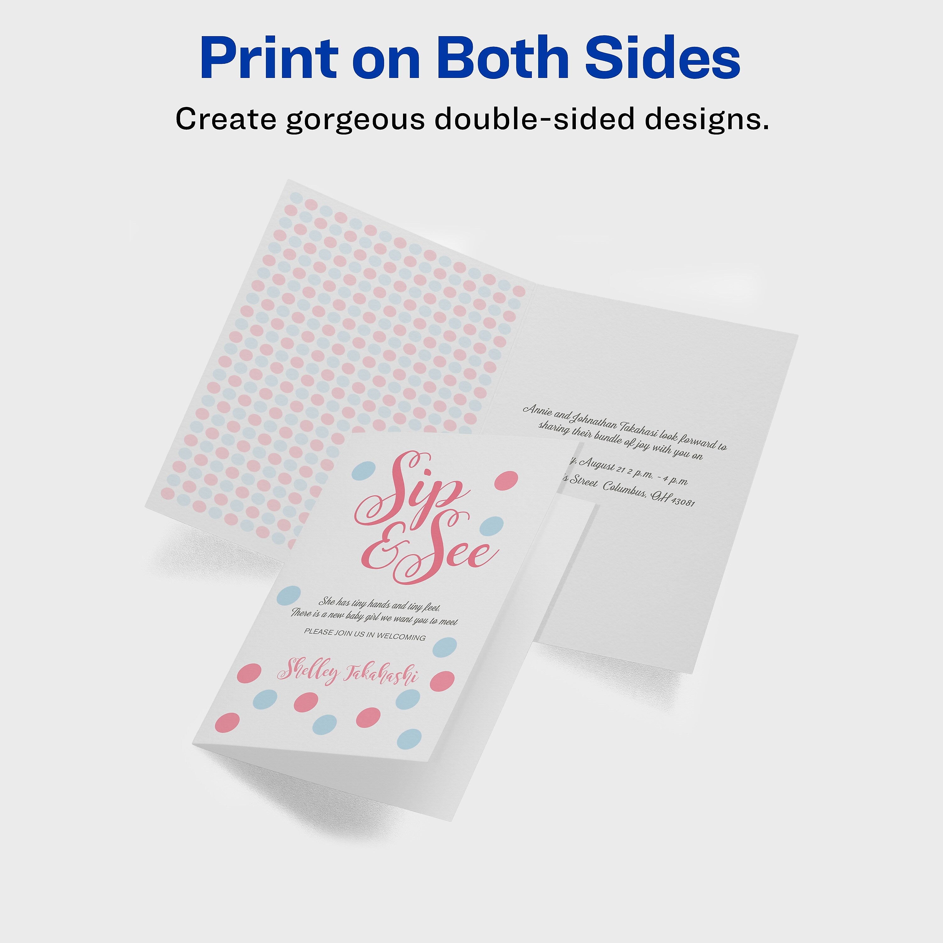 Avery Half-Fold Greeting Cards with Envelopes, 5.5