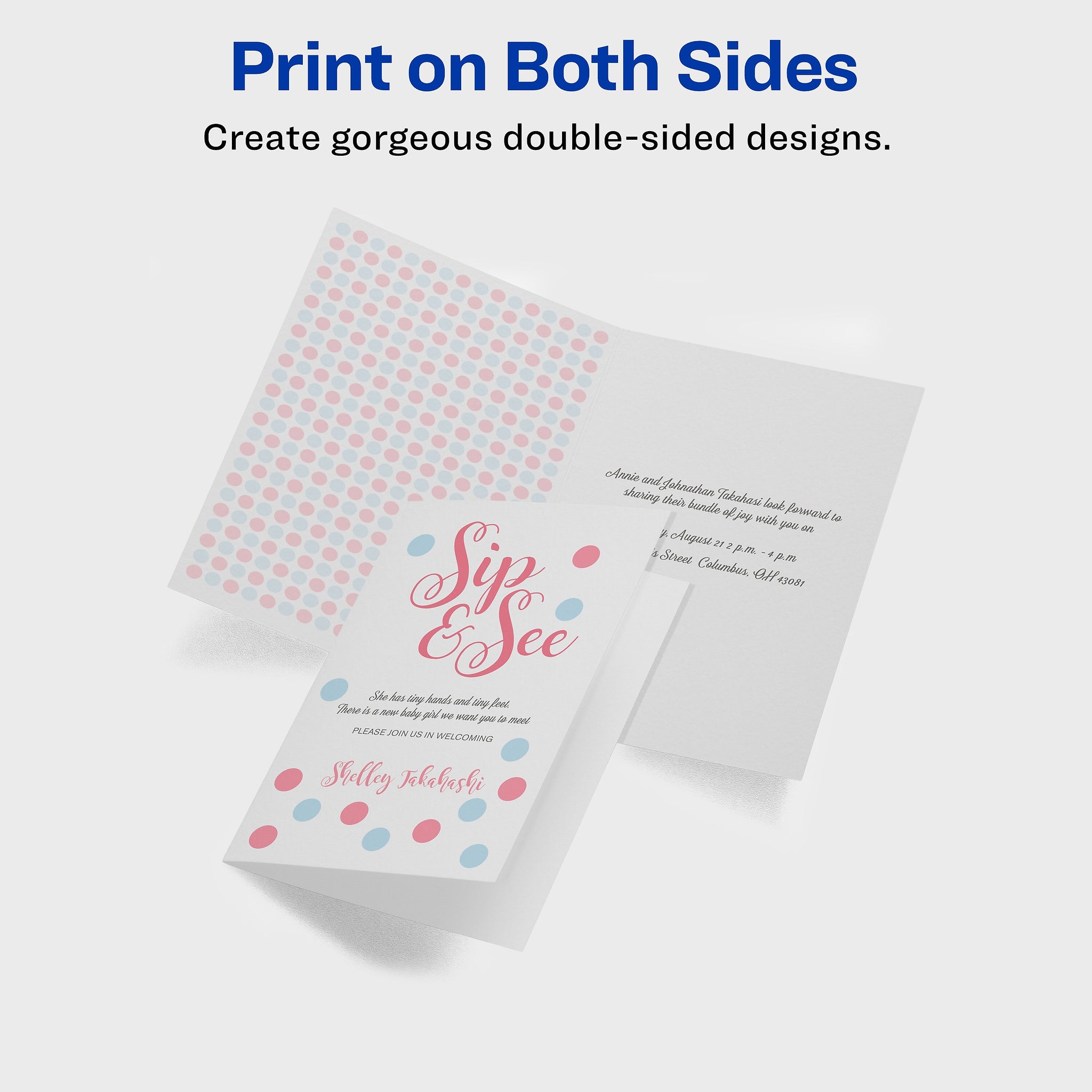 Avery Half-Fold Greeting Cards with Envelopes, 5.5