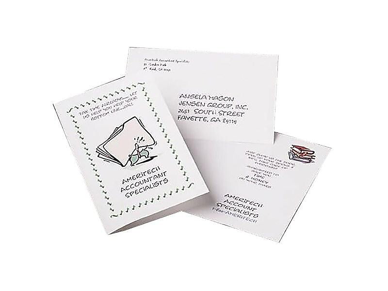 Avery Half-Fold Greeting Cards with Envelopes, 5.5" x 8.5", Matte White, Inkjet, 30/Pack