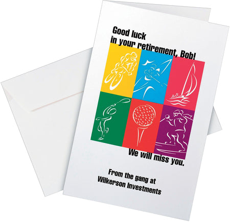 Avery Half-Fold Greeting Cards with Envelopes, 5.5" x 8.5", Matte White, Inkjet, 30/Pack