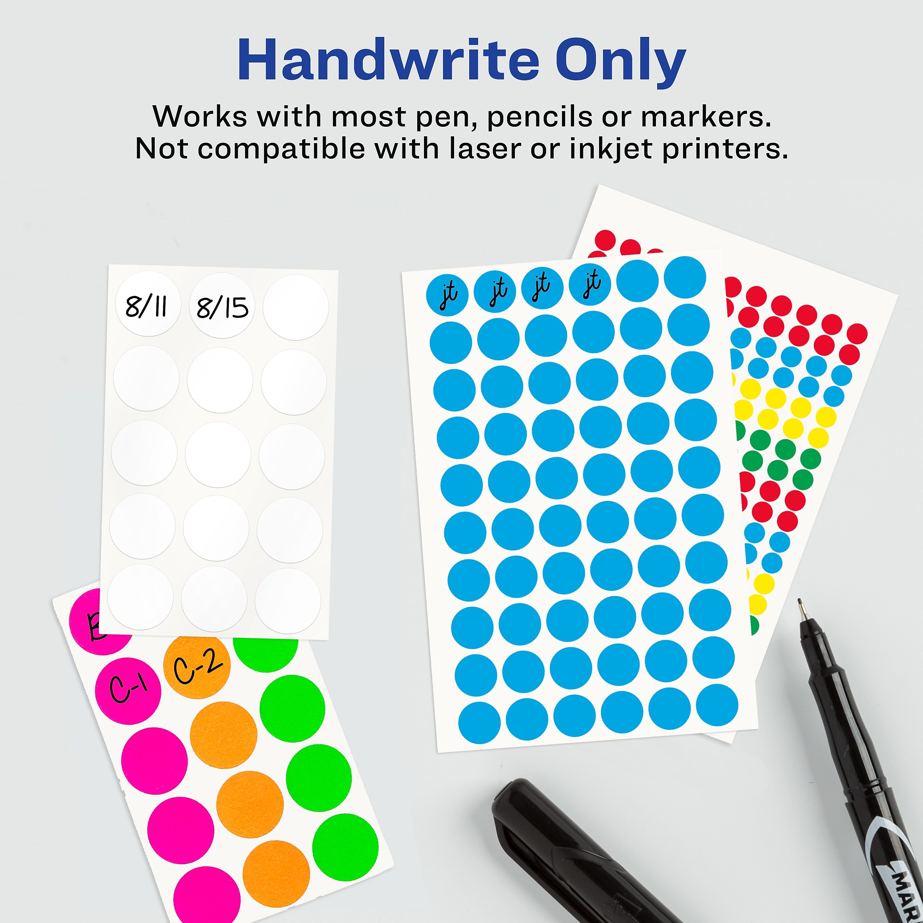 Avery Hand Written Color Coding Labels, 0.5