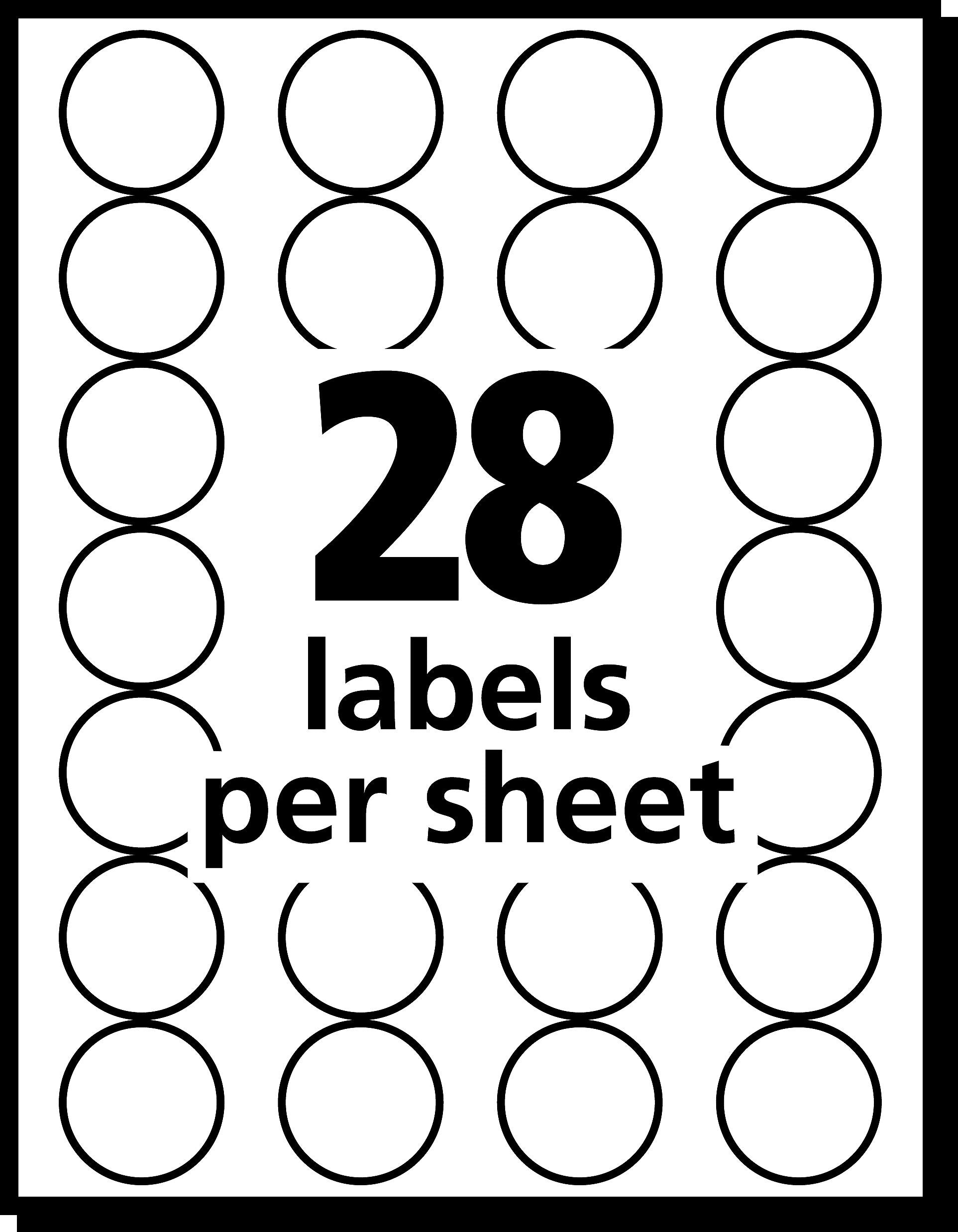 Avery Hand Written Color Coding Labels, 3/4" Dia., Black, 28/Sheet, 36 Sheets/Pack