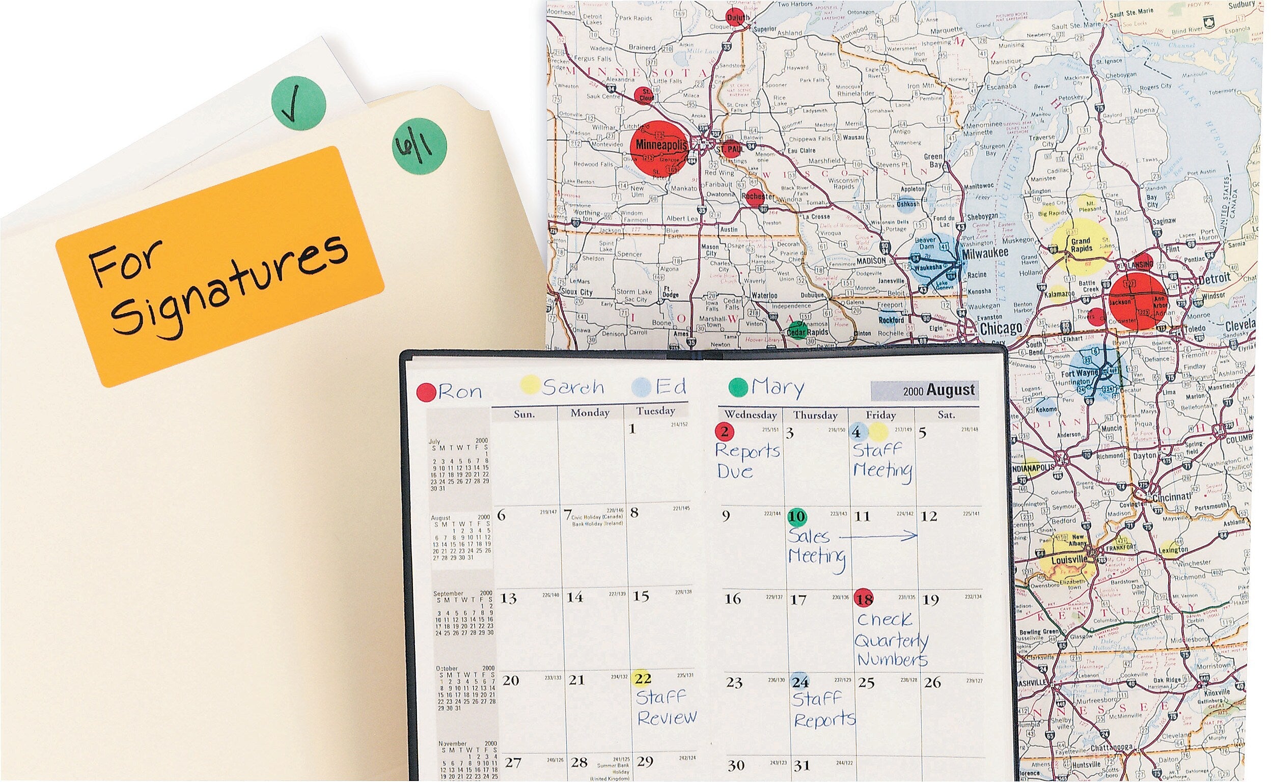 Avery Hand Written Identification & Color Coding Labels, 1/4