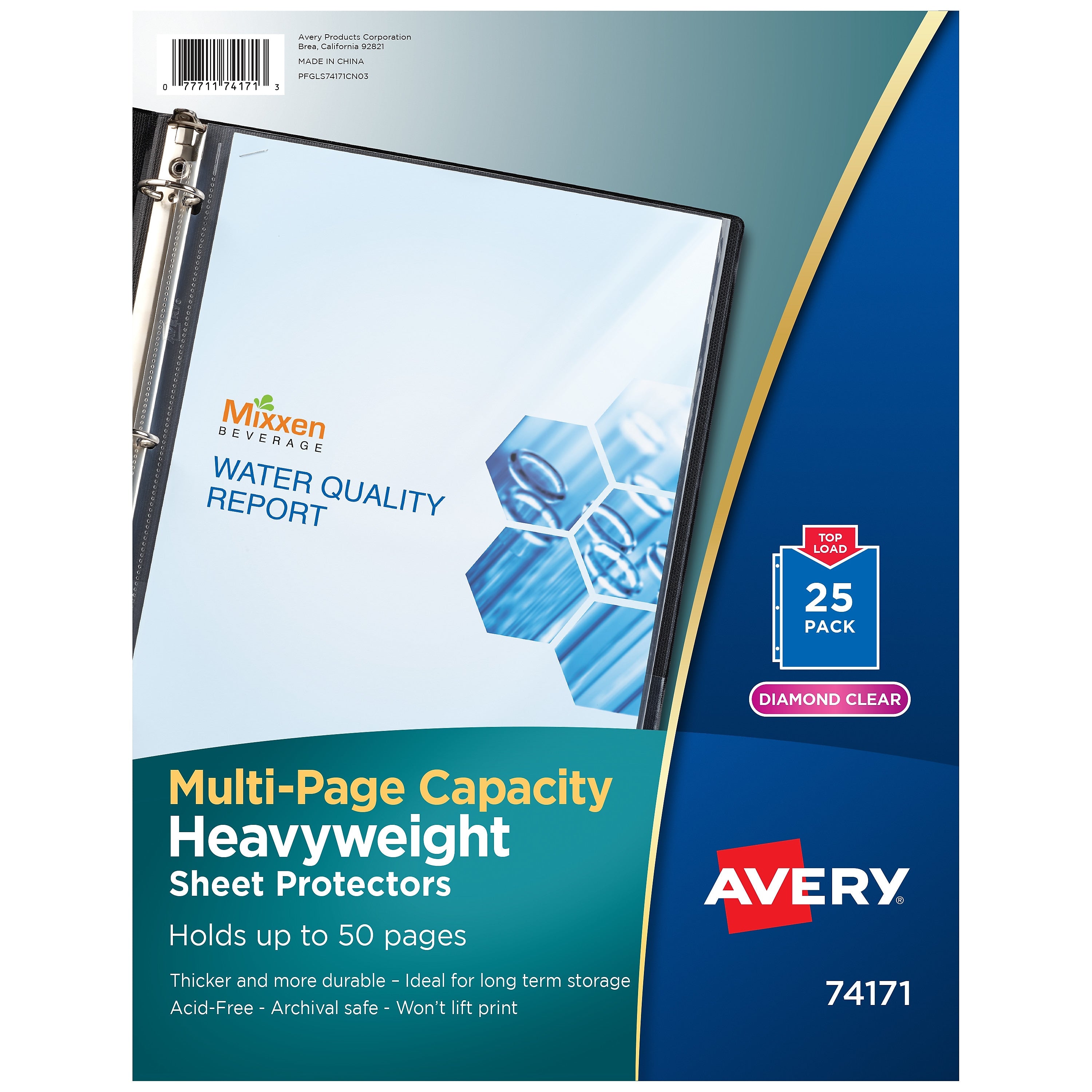 Avery Heavweight Sheet Protectors, 8-1/2" x 11", Diamond Clear, 25/Pack