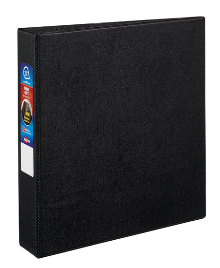 Avery Heavy Duty 1 1/2" 3-Ring Non-View Binders, One Touch EZD Ring, Black