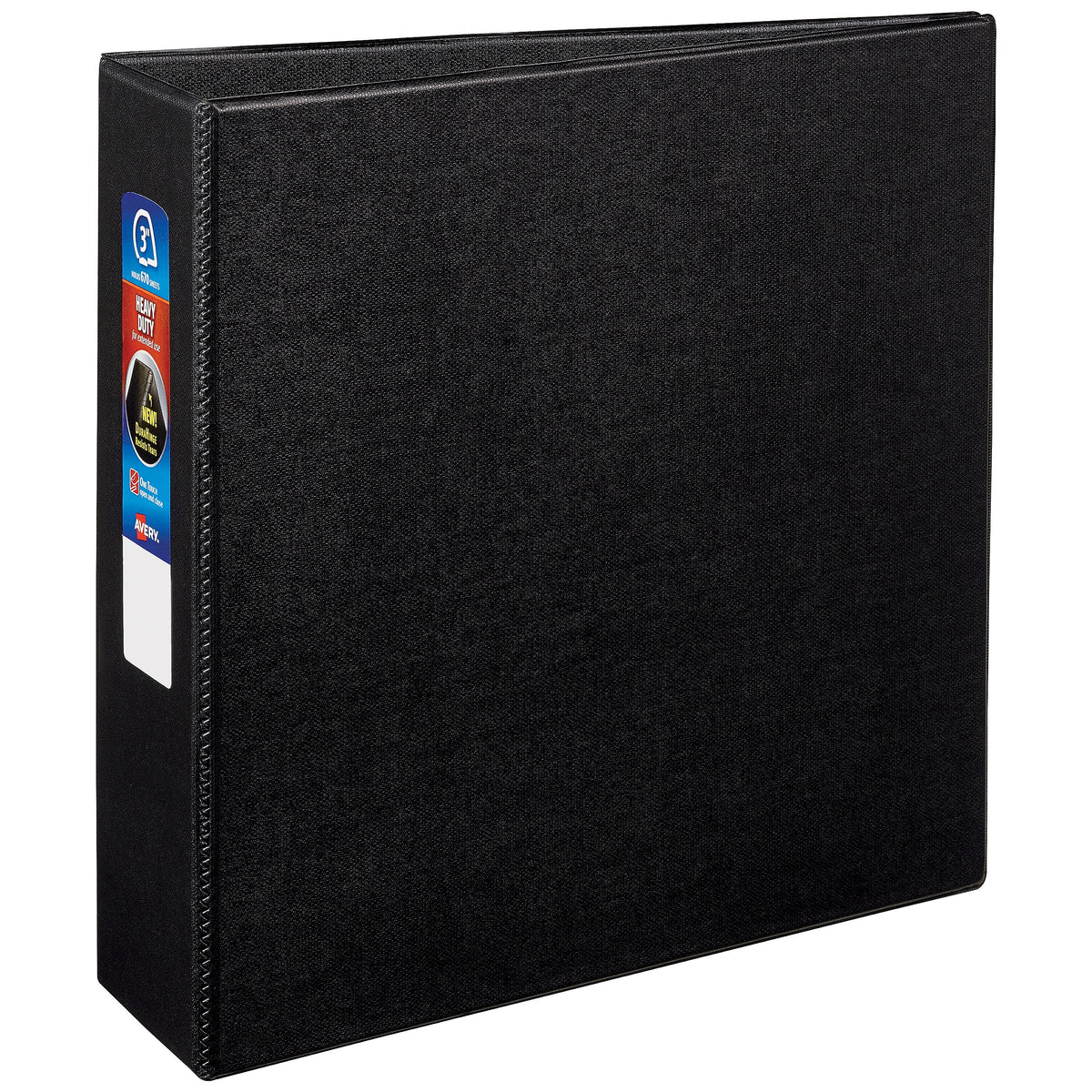 Avery Heavy Duty 3" 3-Ring Non-View Binders, D-Ring, Black