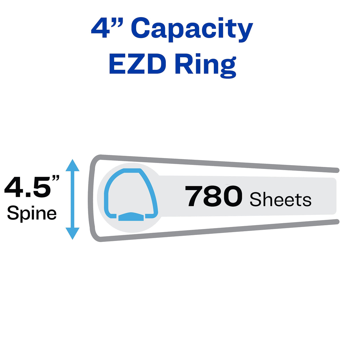 Avery Heavy Duty 4" 3-Ring Non-View Binders, D-Ring, Black