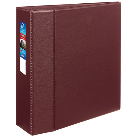 Avery Heavy Duty 4" 3-Ring Non-View Binders, D-Ring, Maroon