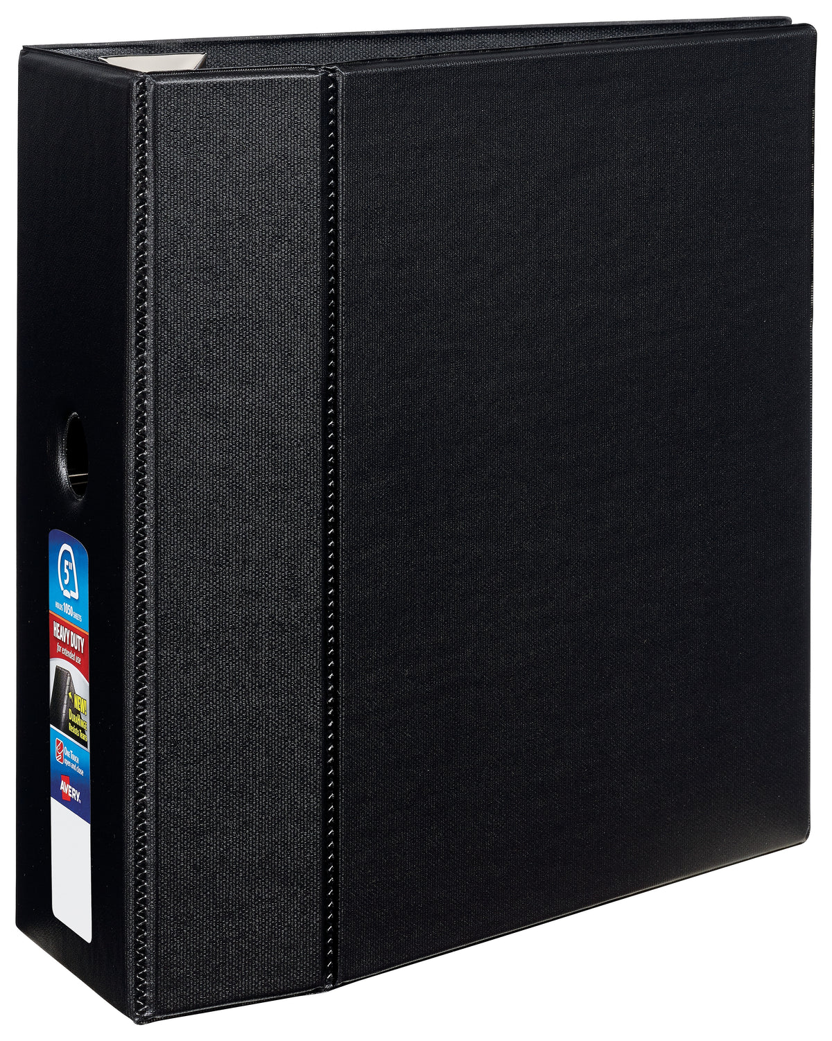 Avery Heavy Duty 5" 3-Ring Non-View Binders with Thumb Notch, One Touch EZD Ring, Black