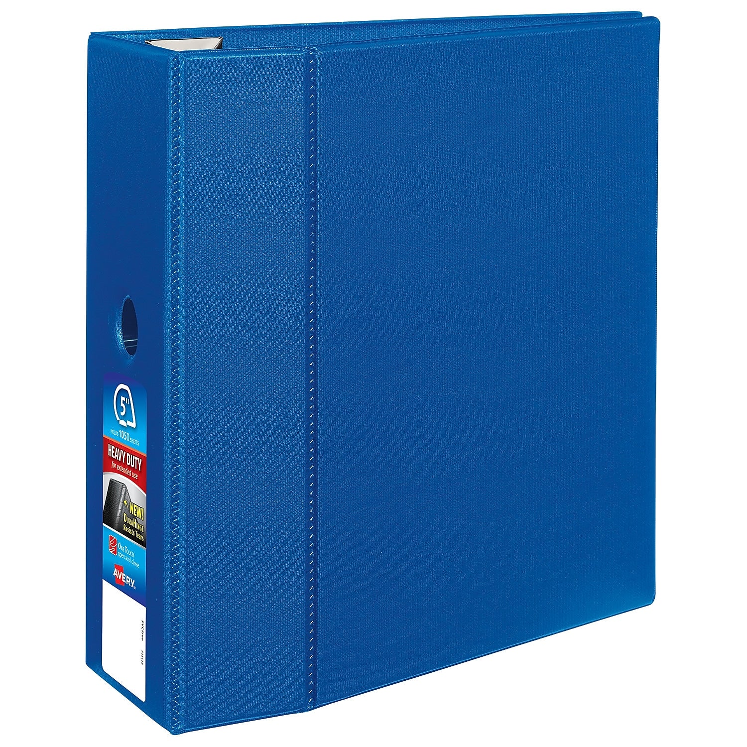 Avery Heavy Duty 5" 3-Ring Non-View Binders with Thumb Notch, One Touch EZD Ring, Blue