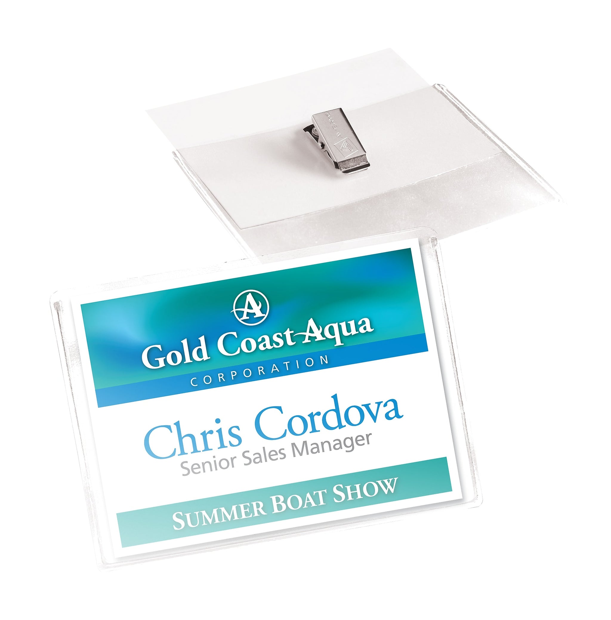 Avery Heavy Duty Clip Style Name Badge Holders, 3