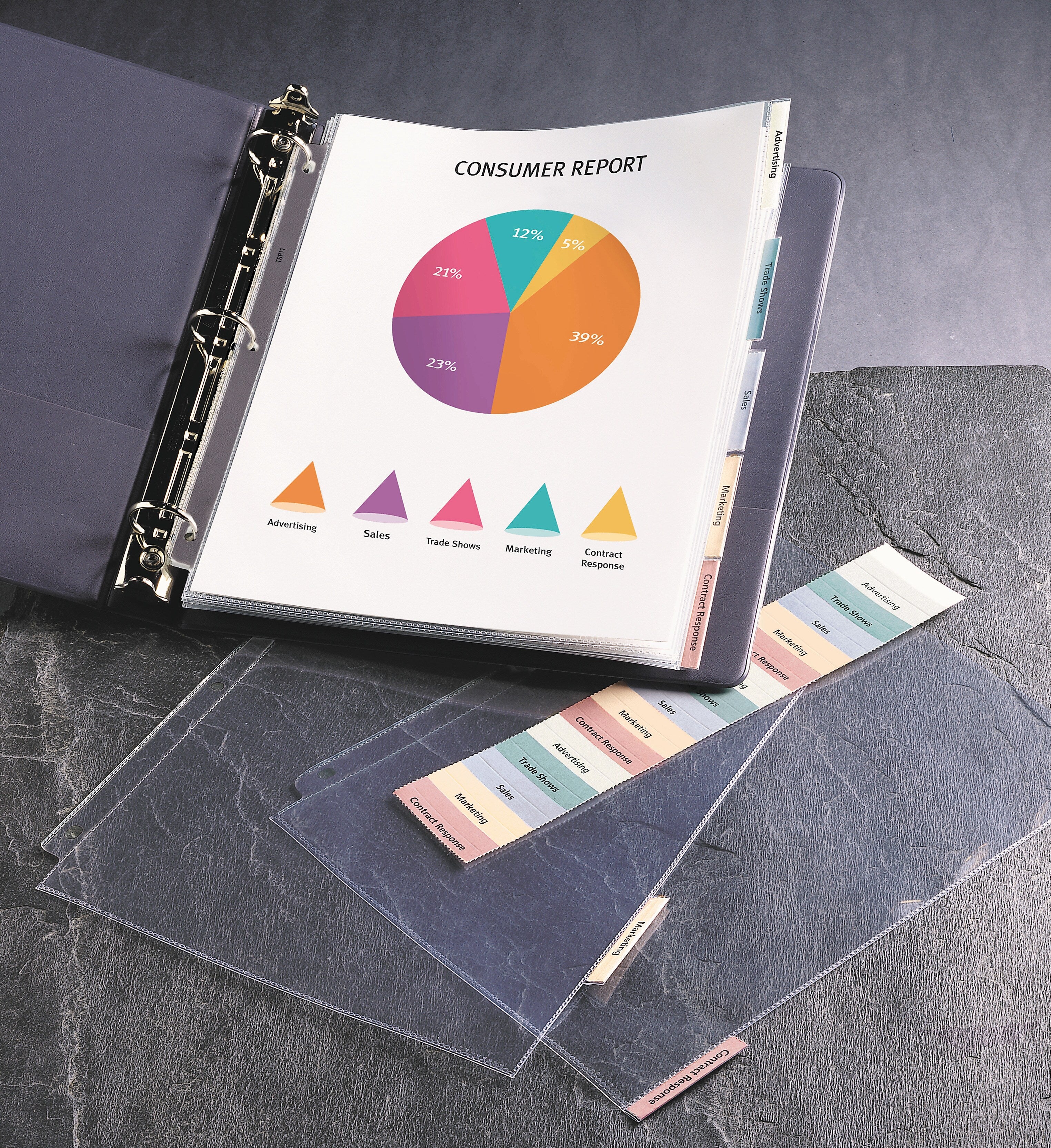 Avery Heavyweight Protect 'n Tab 5 Tabs, 8-1/2