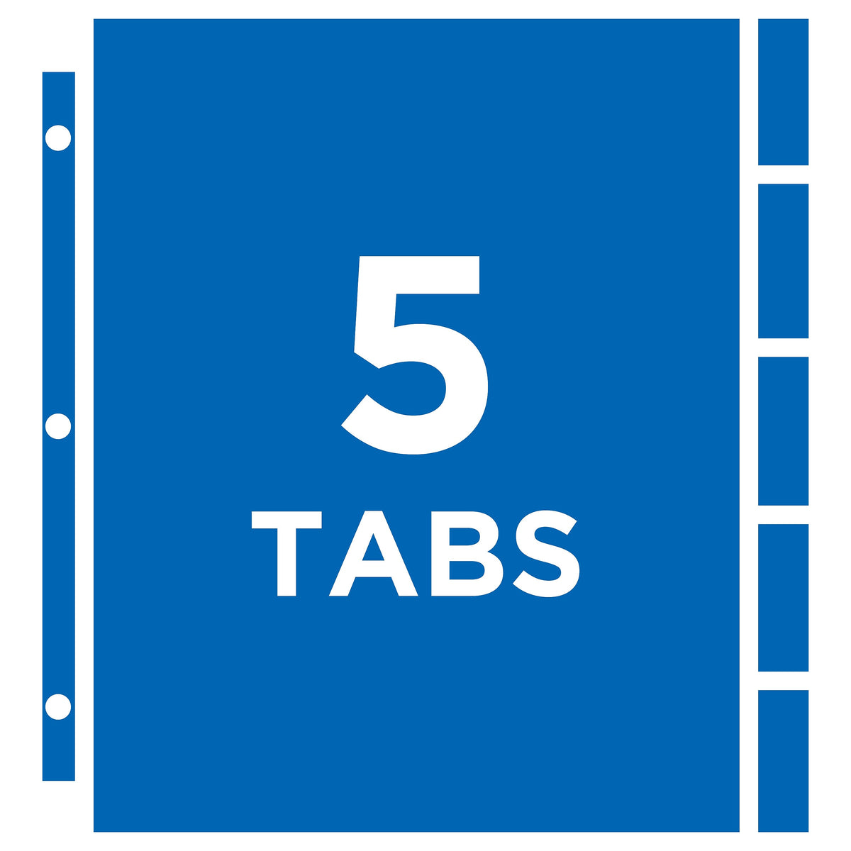 Avery Heavyweight Protect 'n Tab 5 Tabs, 8-1/2" x 11", Clear, 1/Set