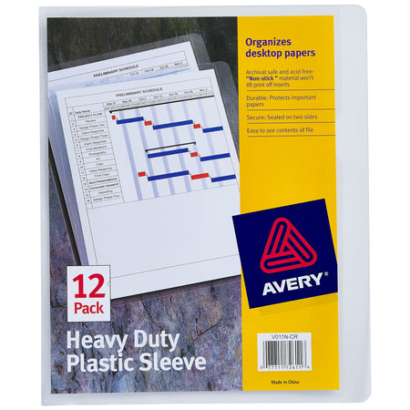 Avery Heavyweight Sheet Protectors, 8.5" x 11", Clear, 12/Pack