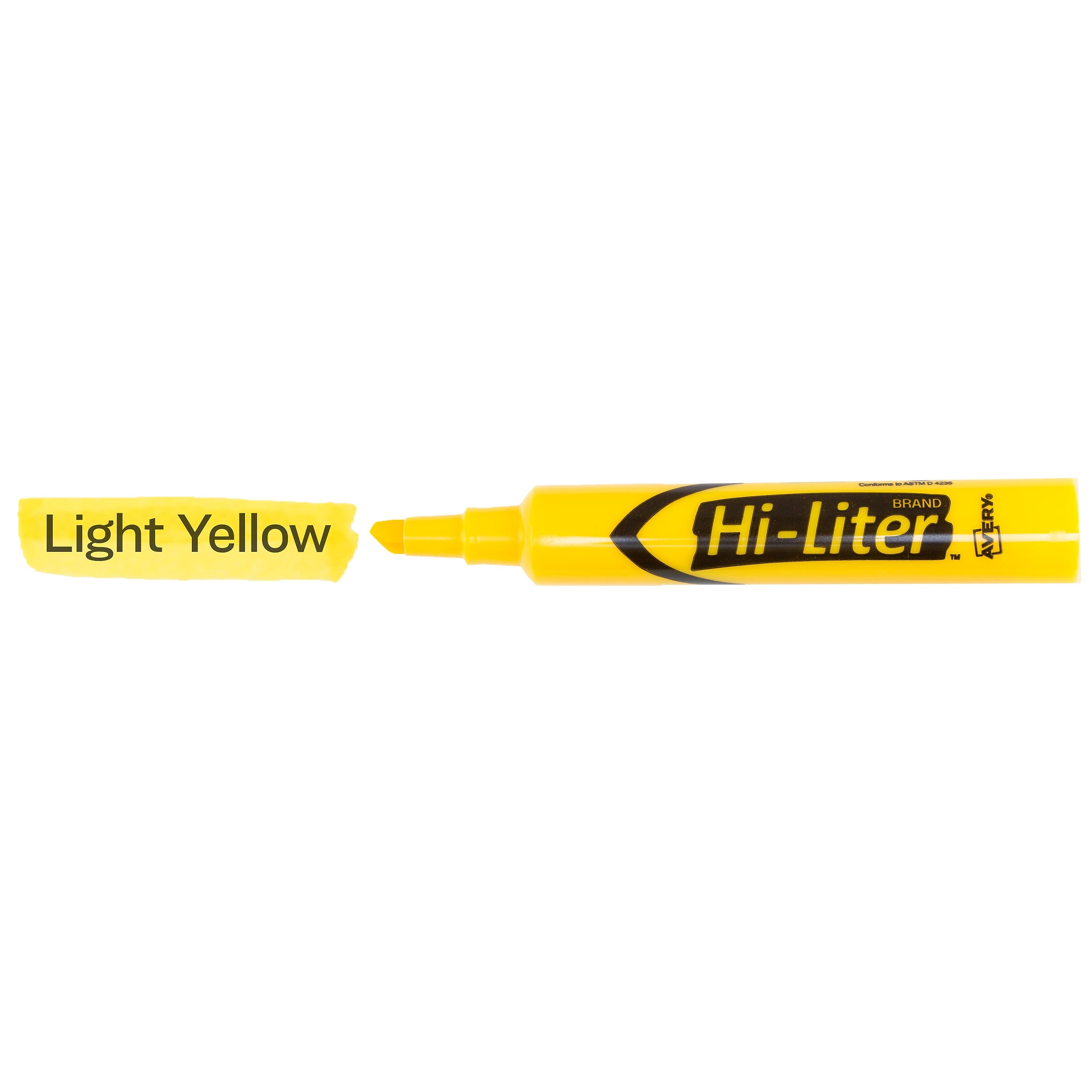 Avery Hi-Liter Desk Style Highlighters, Chisel Tip, Yellow, Dozen