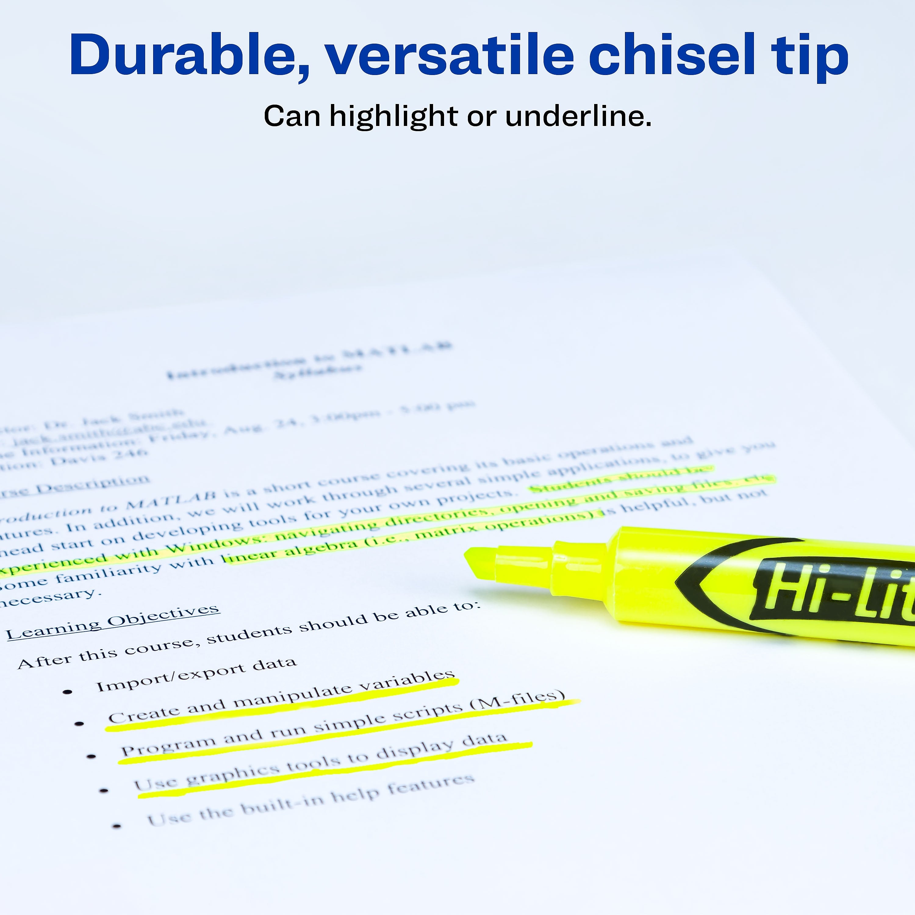 Avery Hi-Liter Desk-Style Highlighters, Fluorescent Yellow, Value Pack of 36