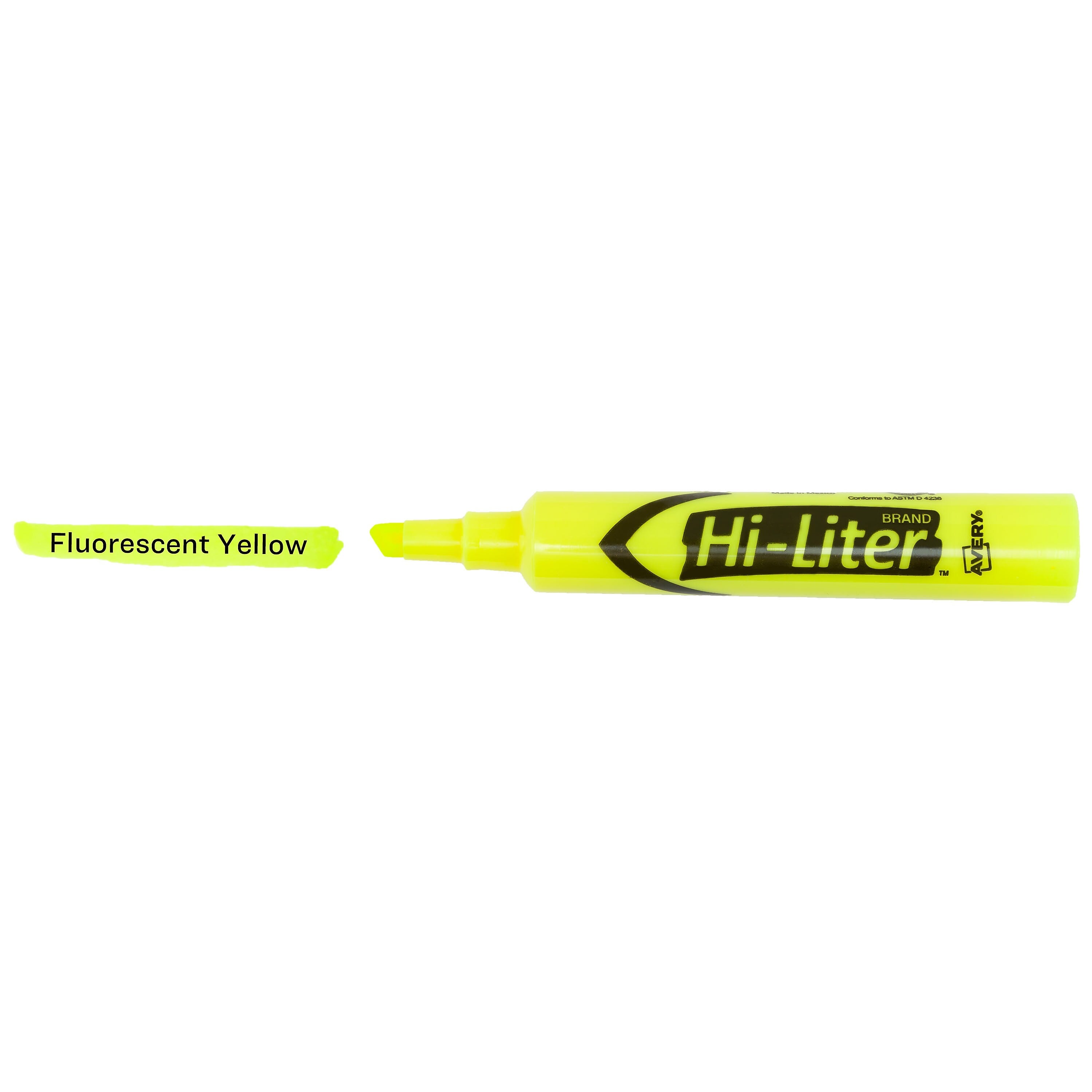Avery Hi-Liter Desk-Style Highlighters, Fluorescent Yellow, Value Pack of 36