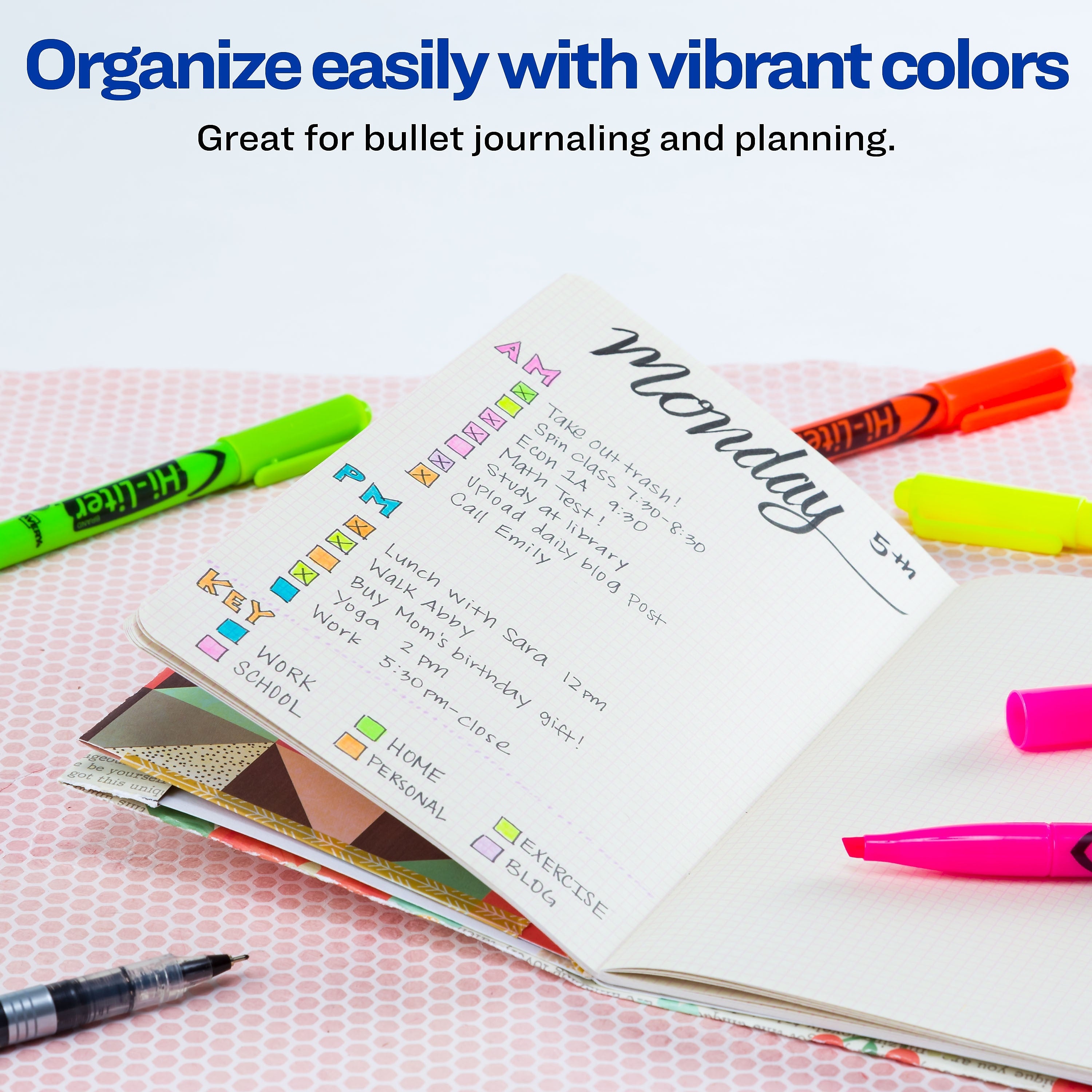 Avery Hi-Liter Pen-Style Stick Highlighters, Chisel Tip, Yellow, Dozen
