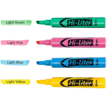 Avery Hi-Liter Tank Highlighter, Chisel Tip, Assorted, 4/Pack