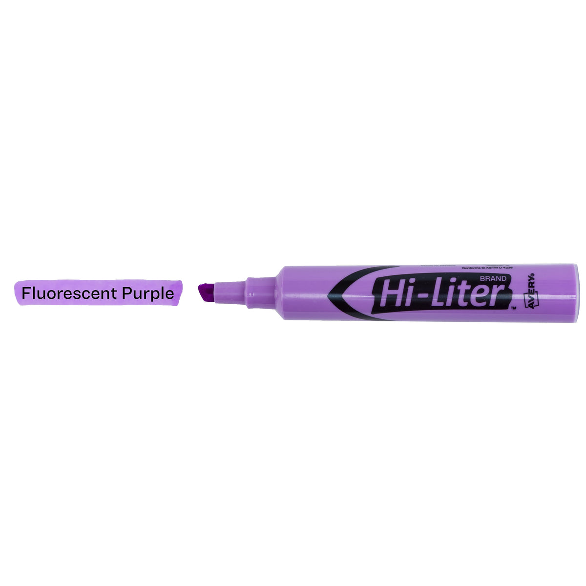 Avery Hi-Liter Tank Highlighter, Chisel Tip, Purple, Dozen