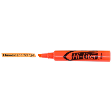 Avery Hi-Liter Tank Highlighters, Chisel, Orange, Dozen