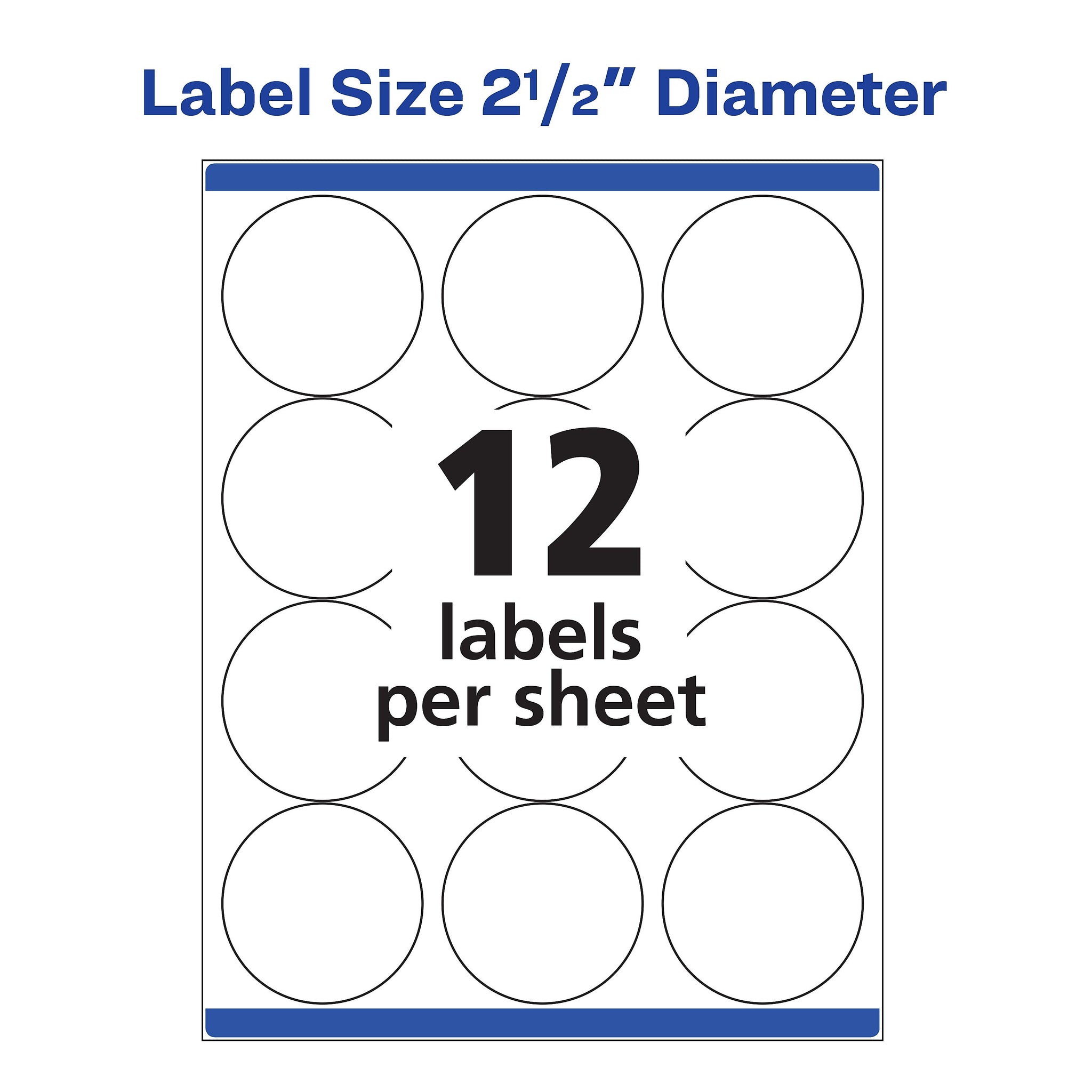 Avery High Visibility Laser Shipping Labels, 2.5