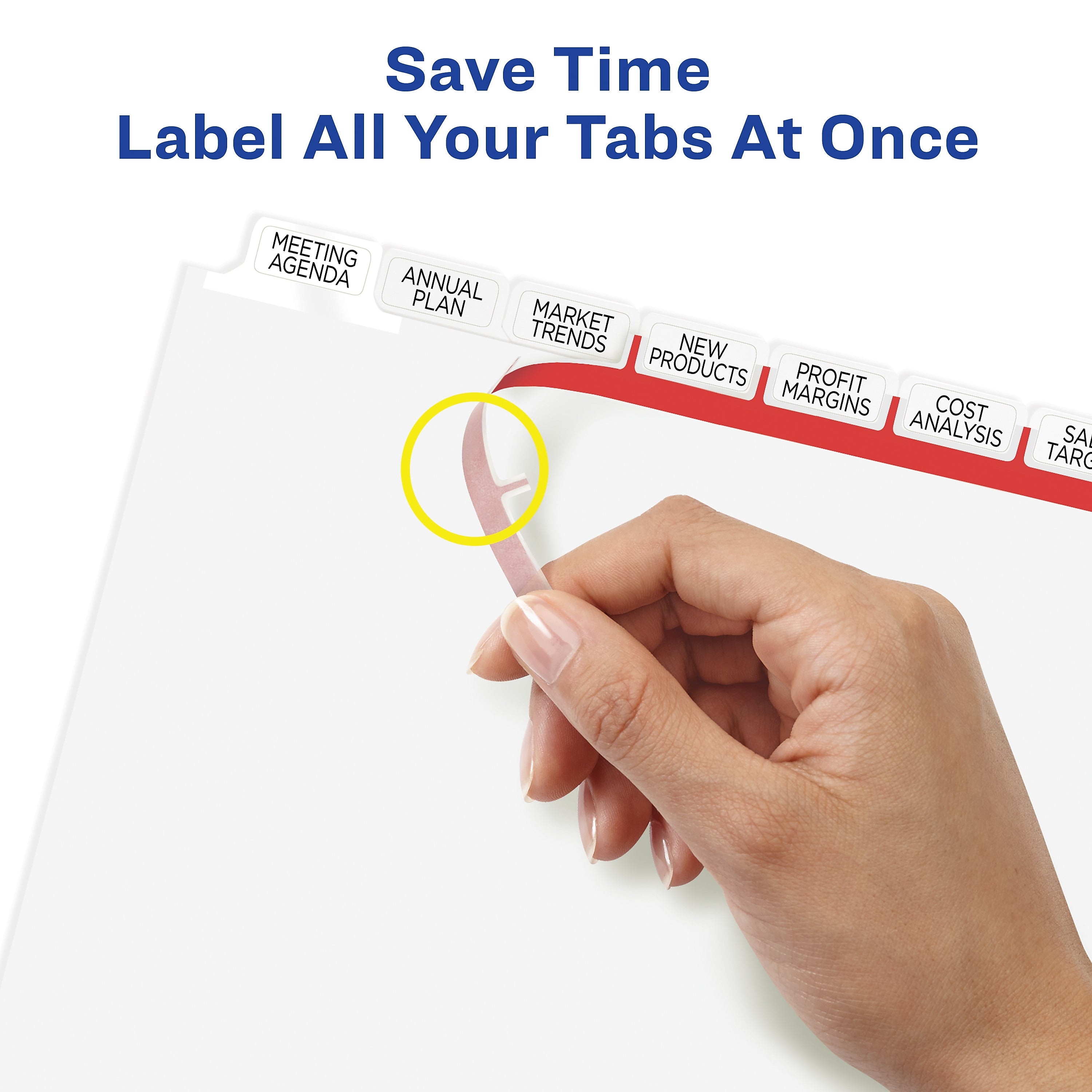 Avery Index Maker Big Tab Paper Dividers with Print & Apply Label Sheets, 8 Tabs, White