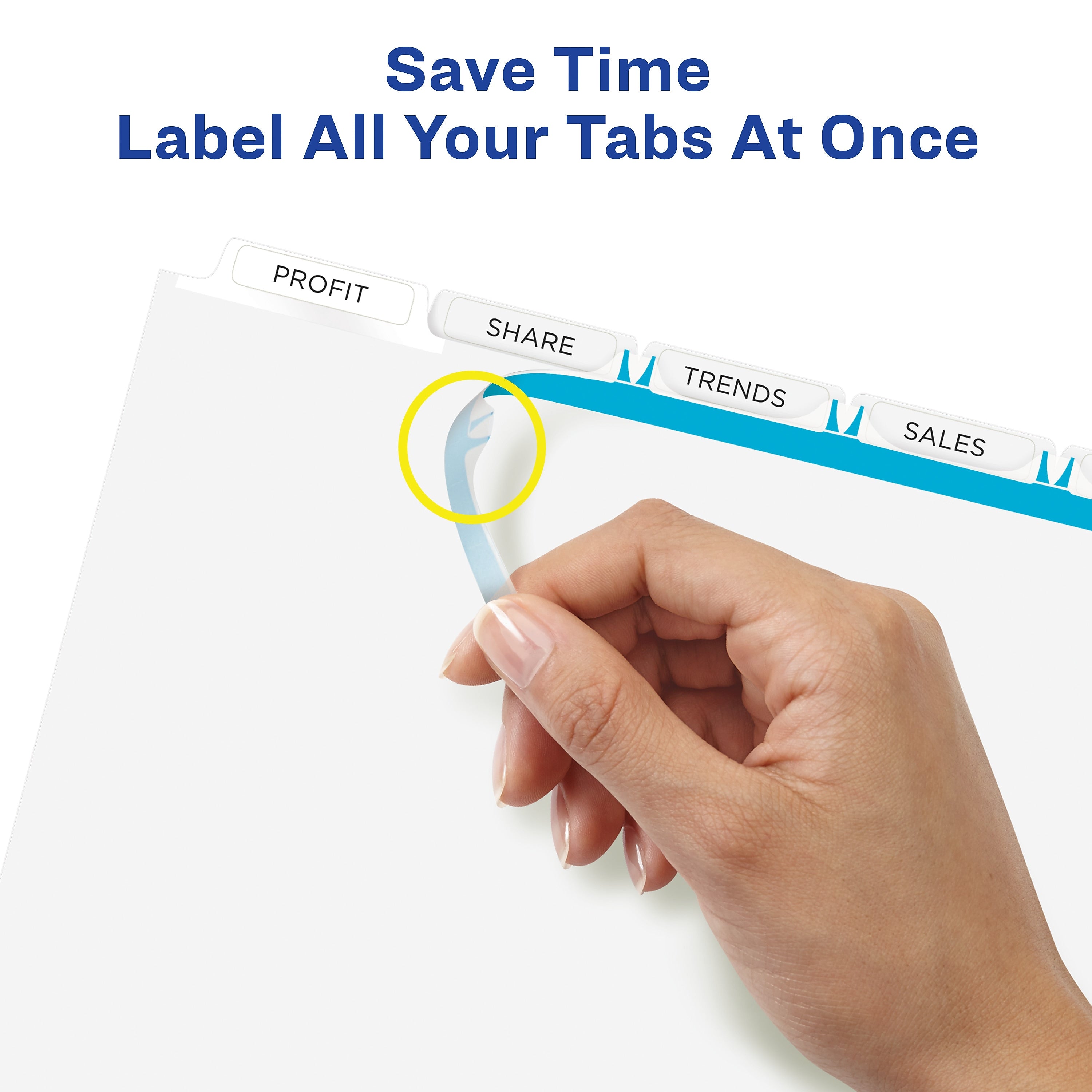 Avery Index Maker Extra-Wide Paper Dividers with Print & Apply Label Sheets, 5 Tabs, White