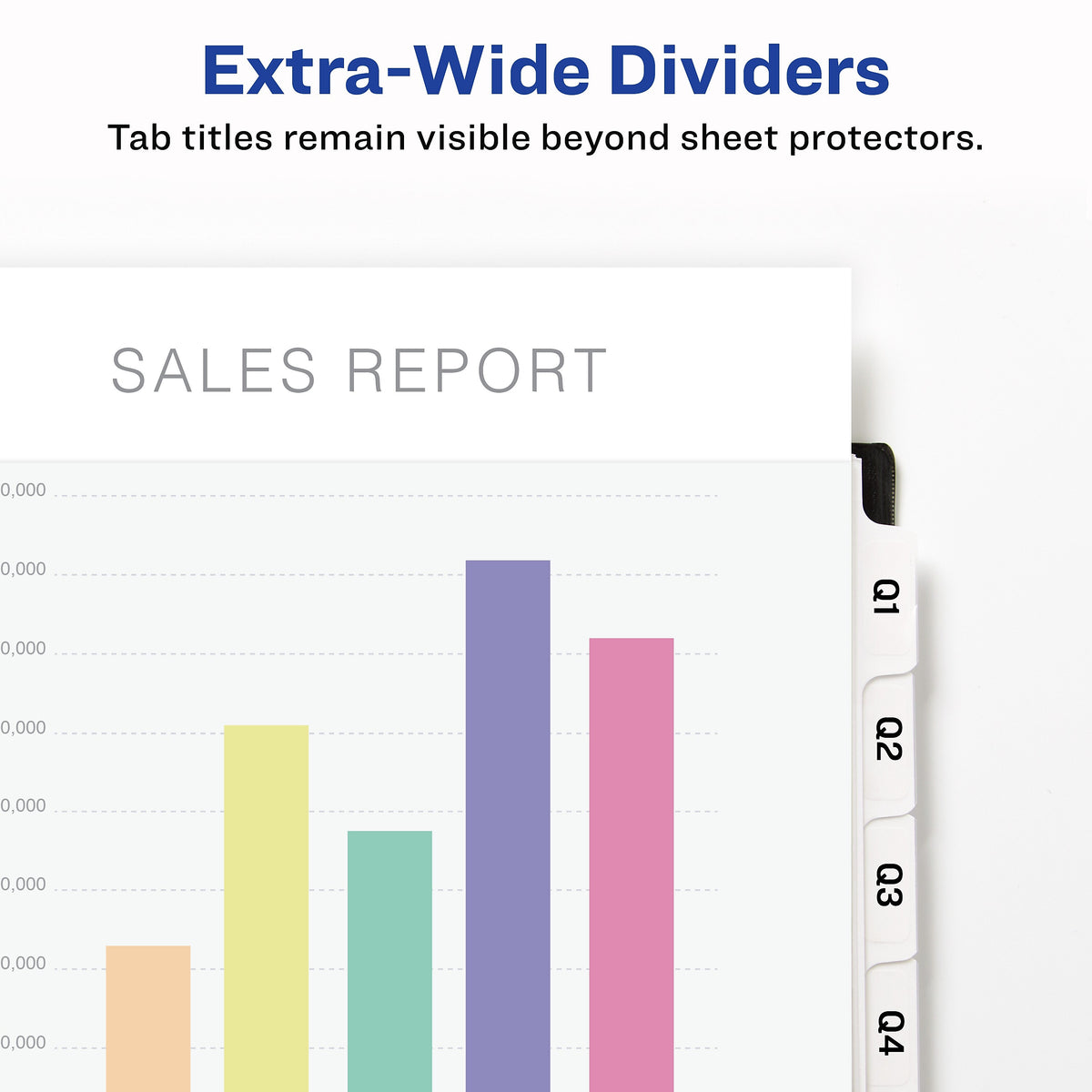 Avery Index Maker Extra-Wide Paper Dividers with Print & Apply Label Sheets, 8 Tabs, White