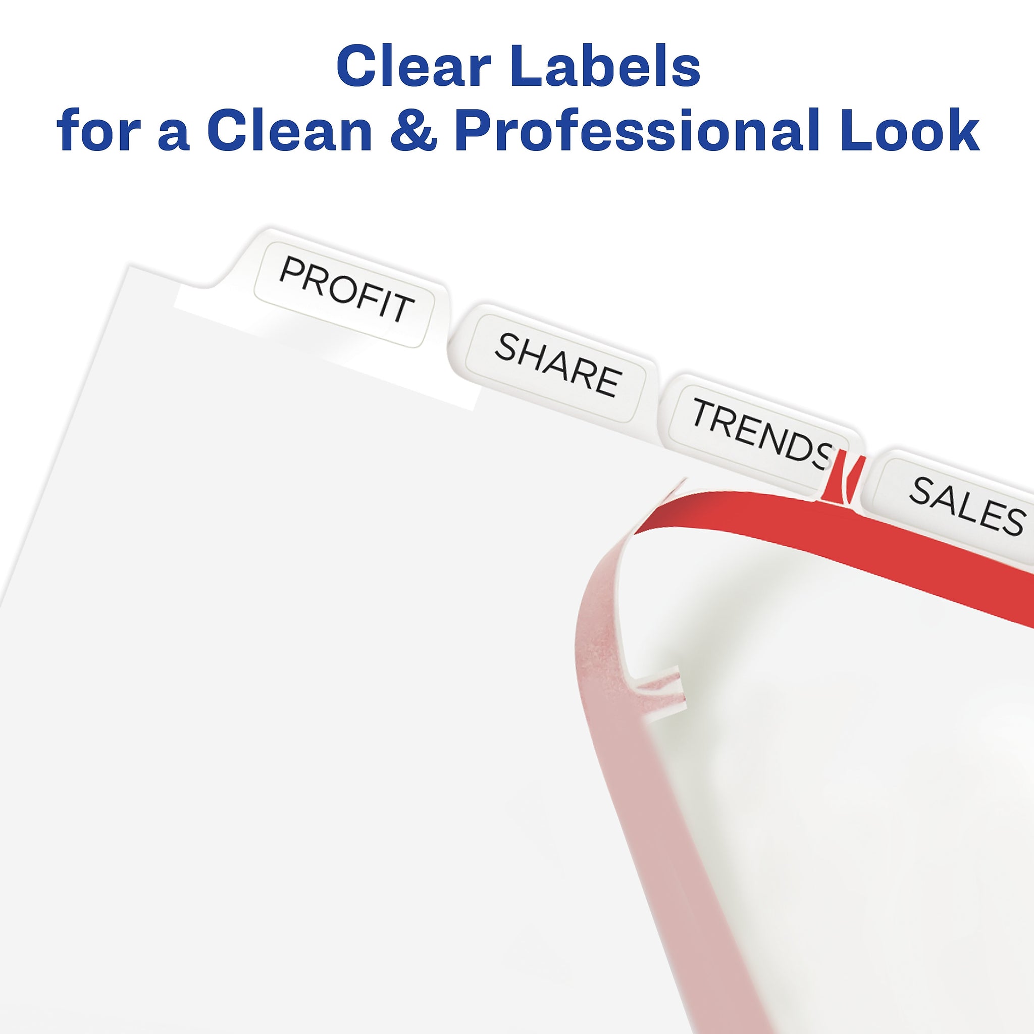 Avery Index Maker Extra-Wide Paper Dividers with Print & Apply Label Sheets, 8 Tabs, White