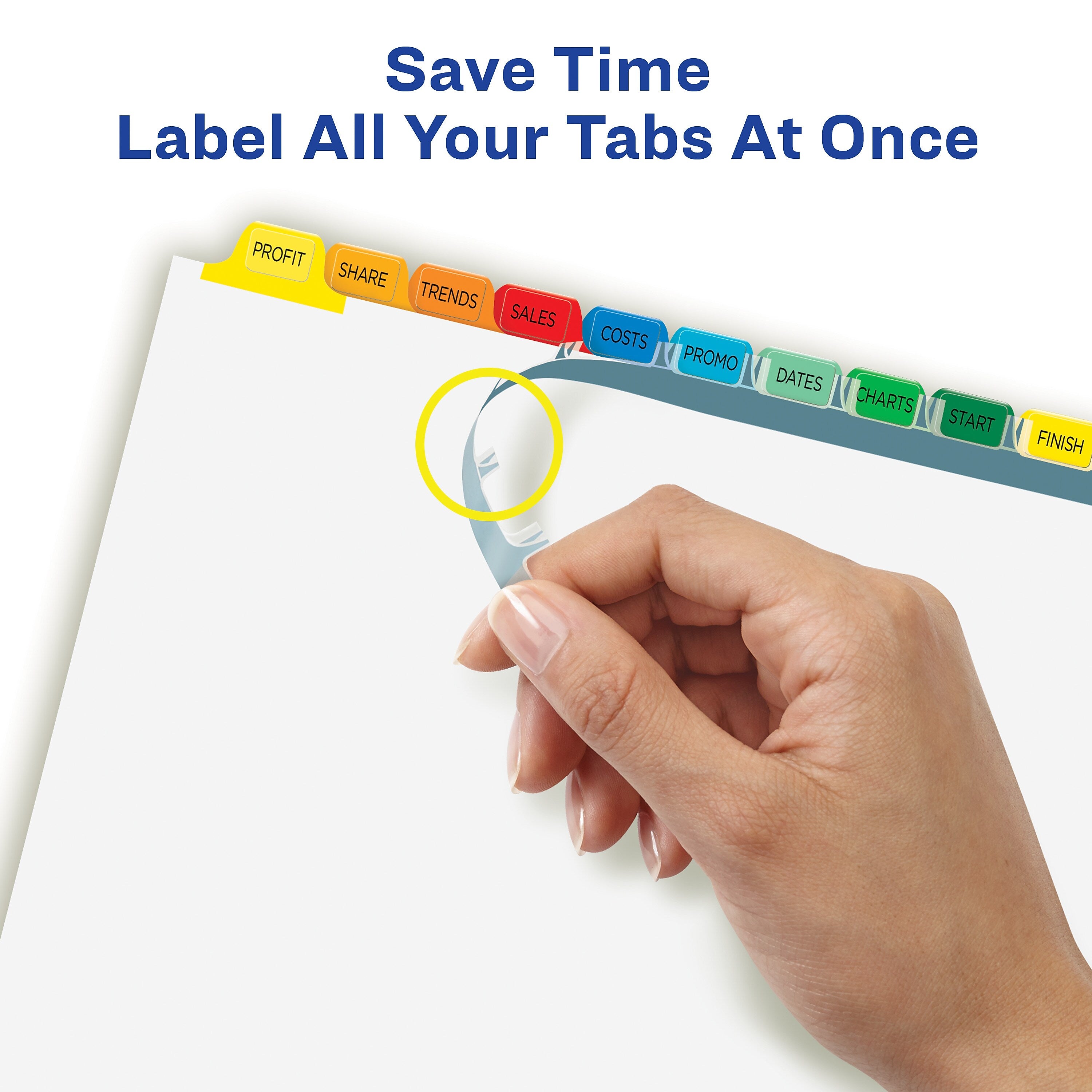 Avery Index Maker Paper Dividers with Print & Apply Label Sheets, 12 Tabs, Multicolor, 5 Sets/Pack
