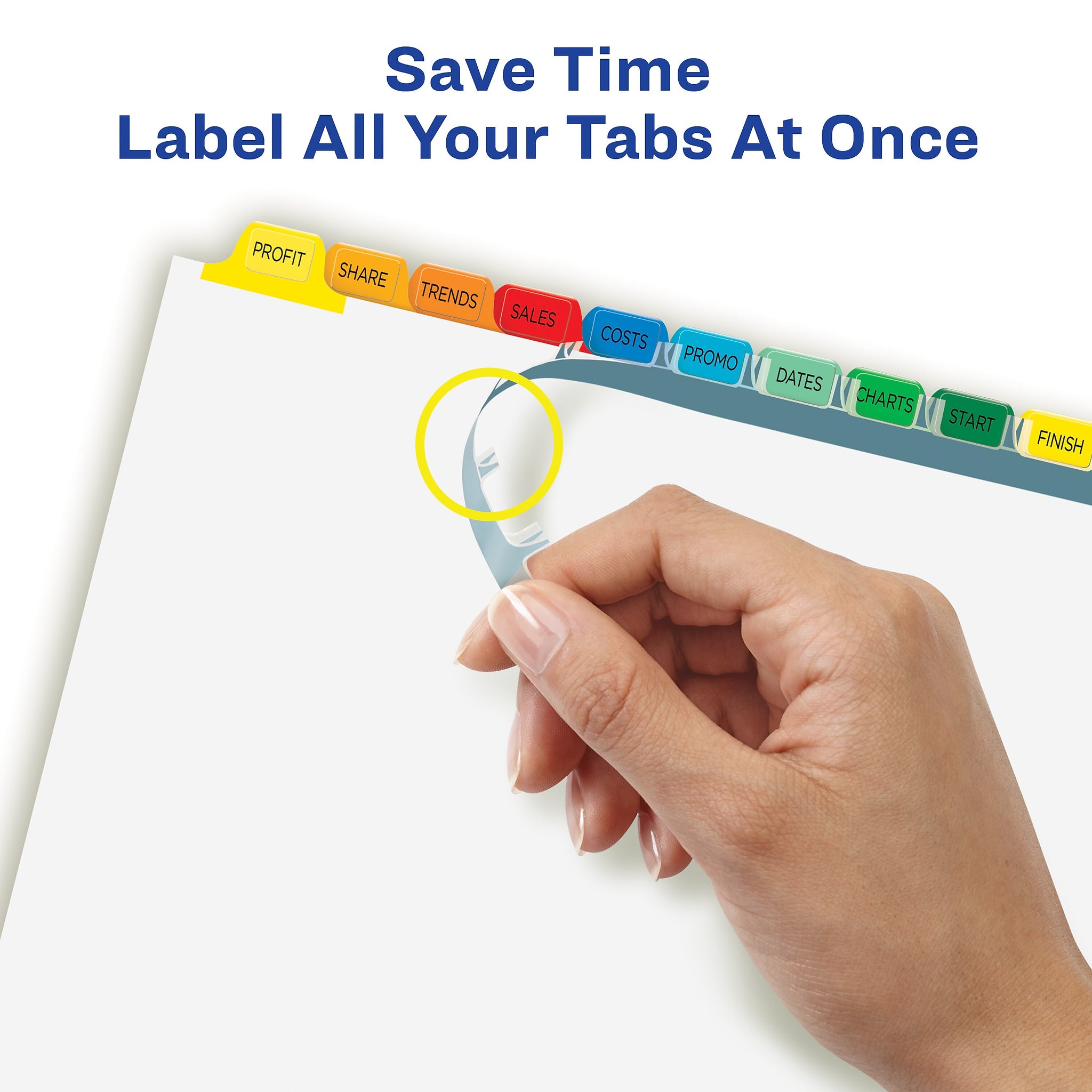 Avery Index Maker Paper Dividers with Print & Apply Label Sheets, 12 Tabs, Multicolor, 5 Sets/Pack