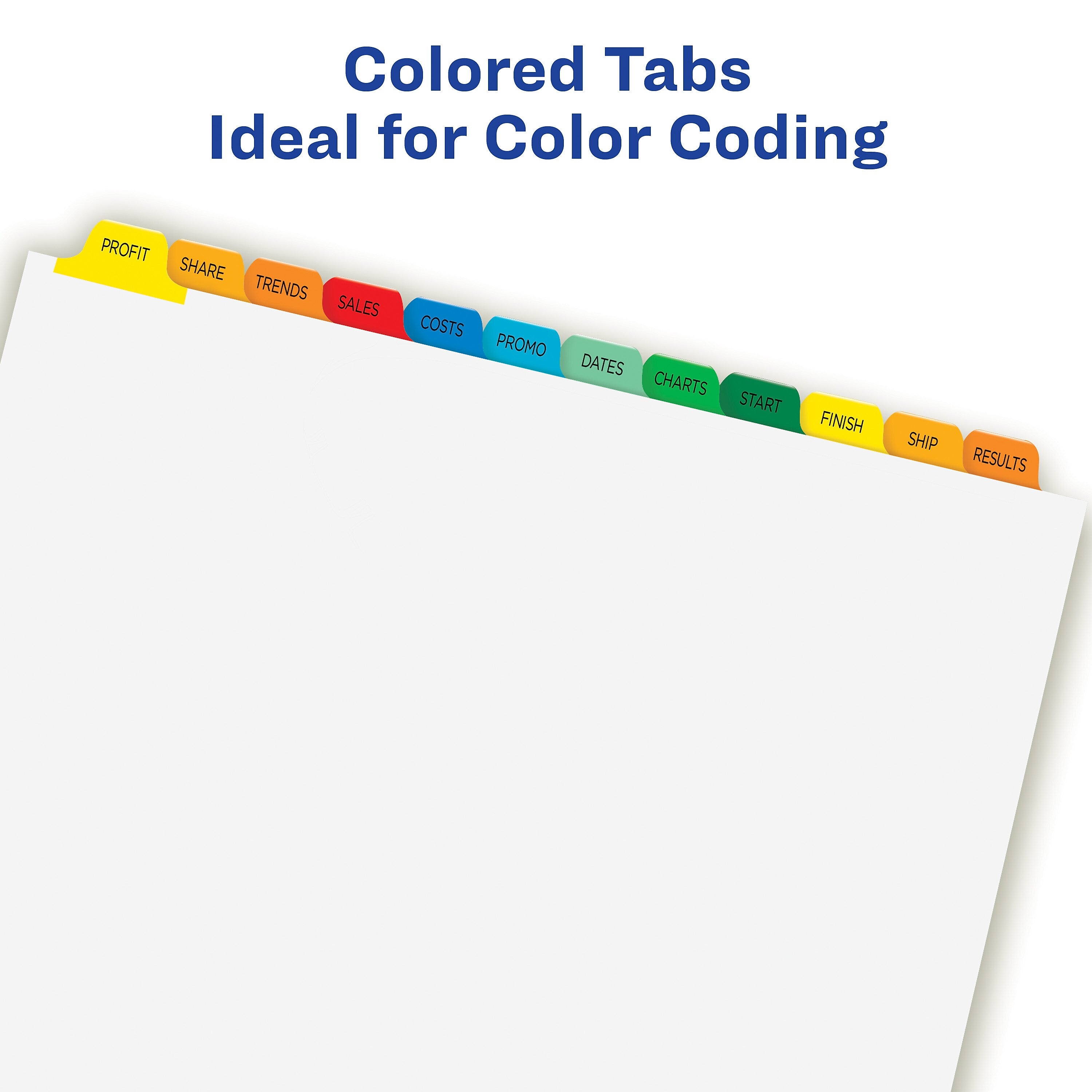 Avery Index Maker Paper Dividers with Print & Apply Label Sheets, 12 Tabs, Multicolor, 5 Sets/Pack