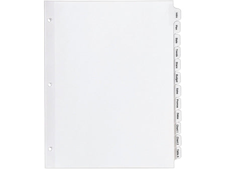 Avery Index Maker Paper Dividers with Print & Apply Label Sheets, 12 Tabs, White