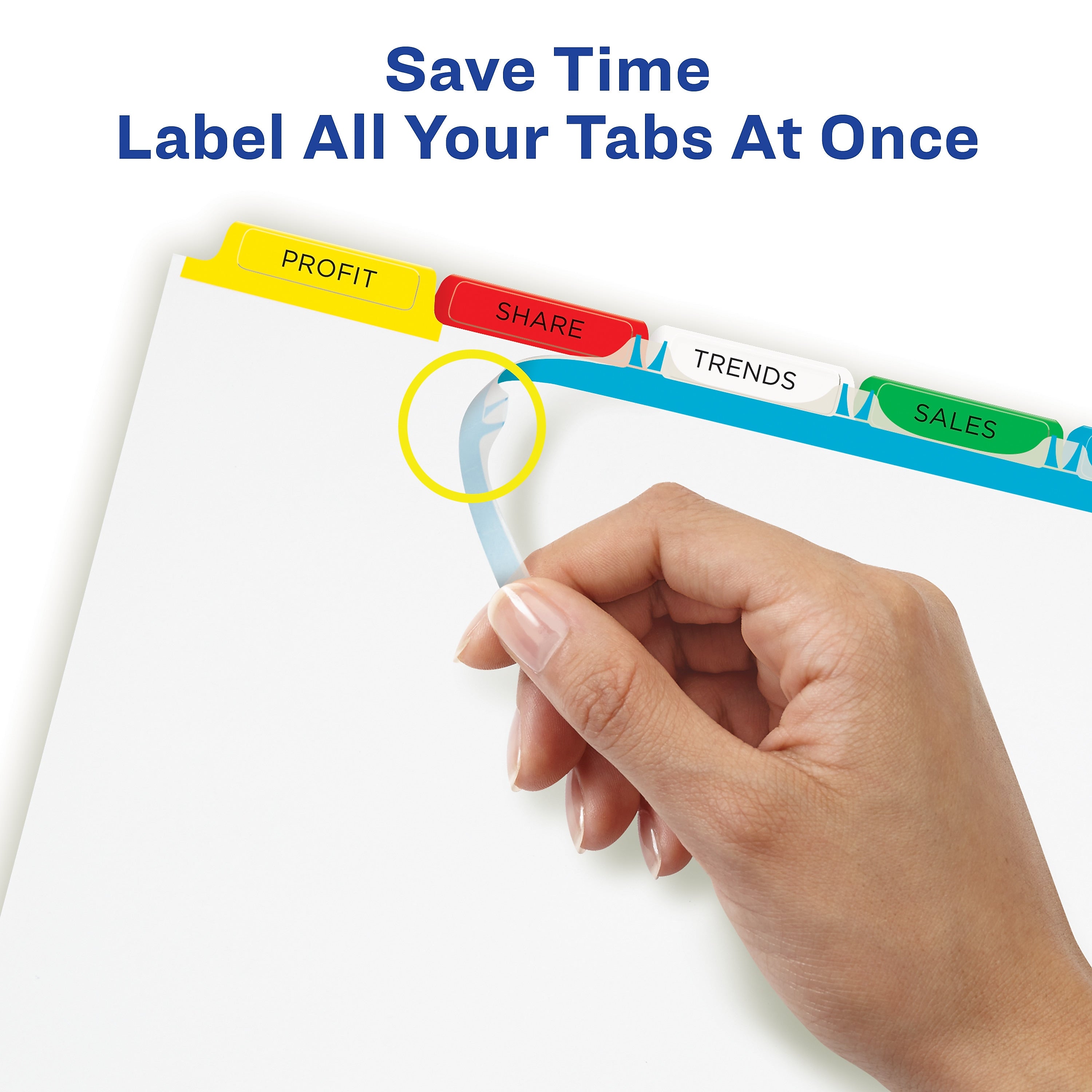 Avery Index Maker Paper Dividers with Print & Apply Label Sheets, 5 Tabs, Multicolor, 25 Sets/Pack
