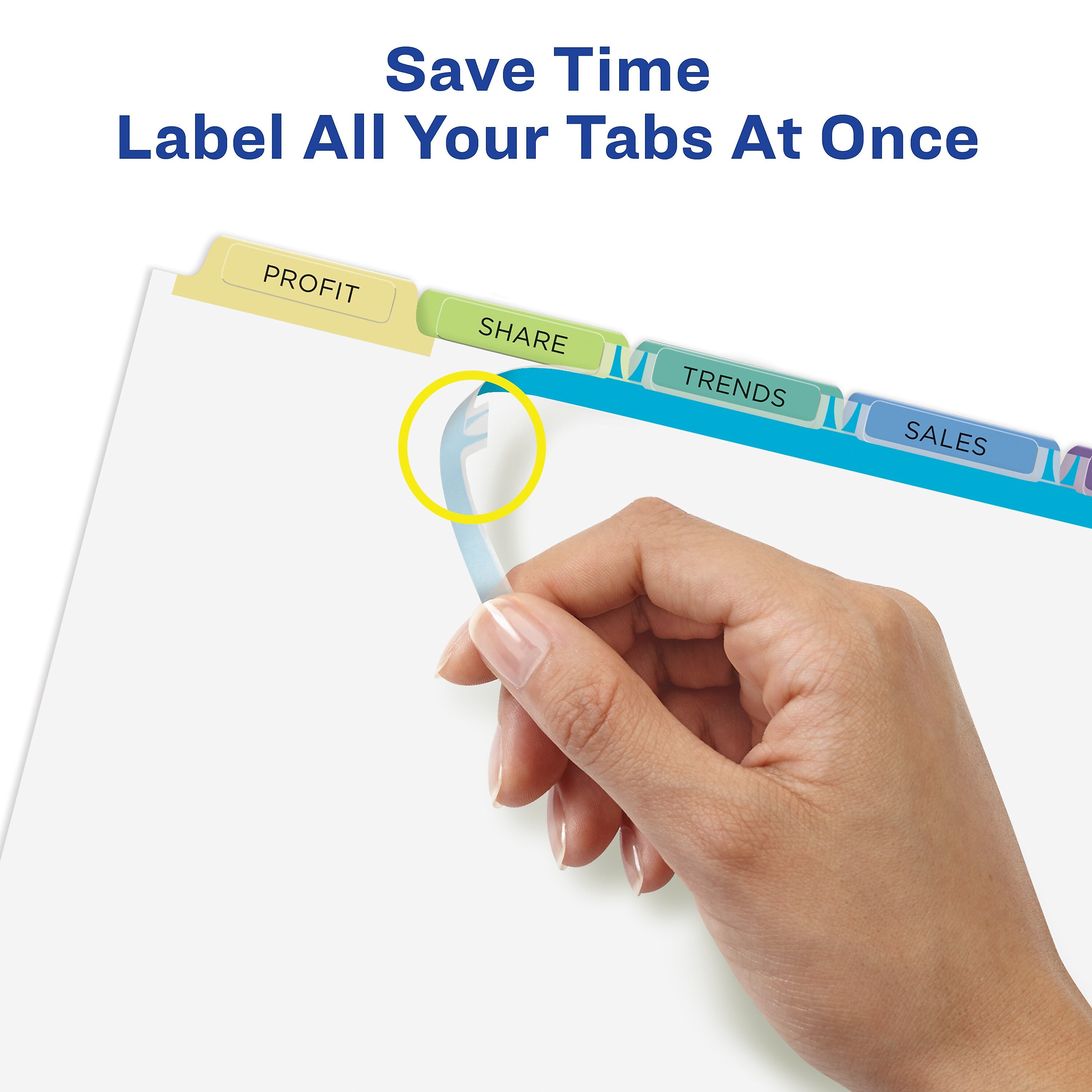 Avery Index Maker Paper Dividers with Print & Apply Label Sheets, 5 Tabs, Pastel, 25 Sets/Pack