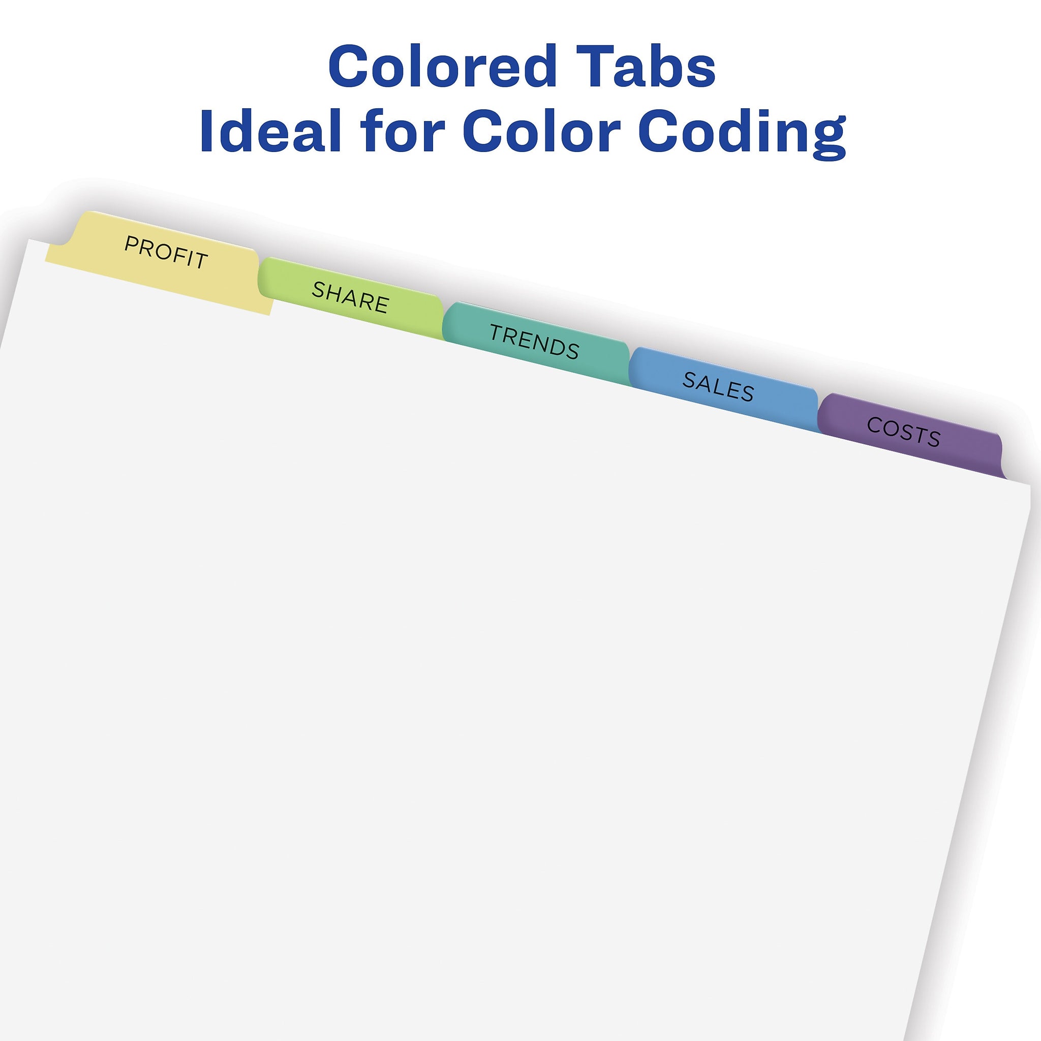 Avery Index Maker Paper Dividers with Print & Apply Label Sheets, 5 Tabs, Pastel, 25 Sets/Pack