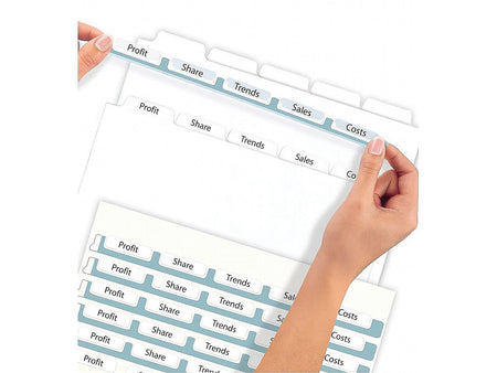 Avery Index Maker Paper Dividers with Print & Apply Label Sheets, 5 Tabs, White, 25 Sets/Pack