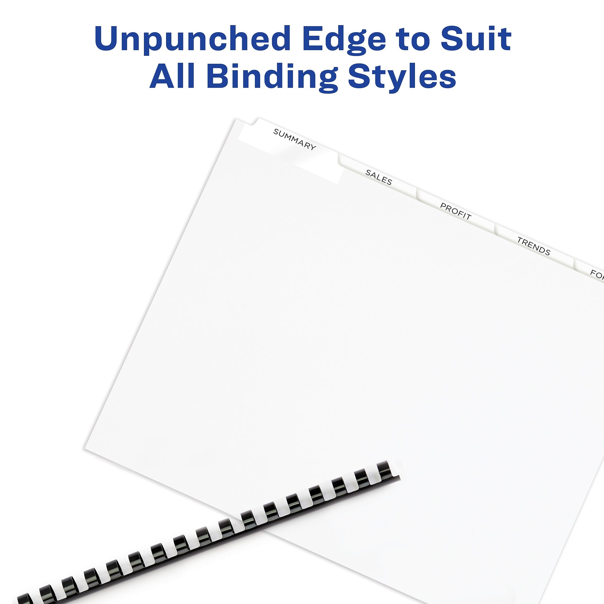 Avery Index Maker Paper Dividers with Print & Apply Label Sheets, 5 Tabs, White, 5 Sets/Pack