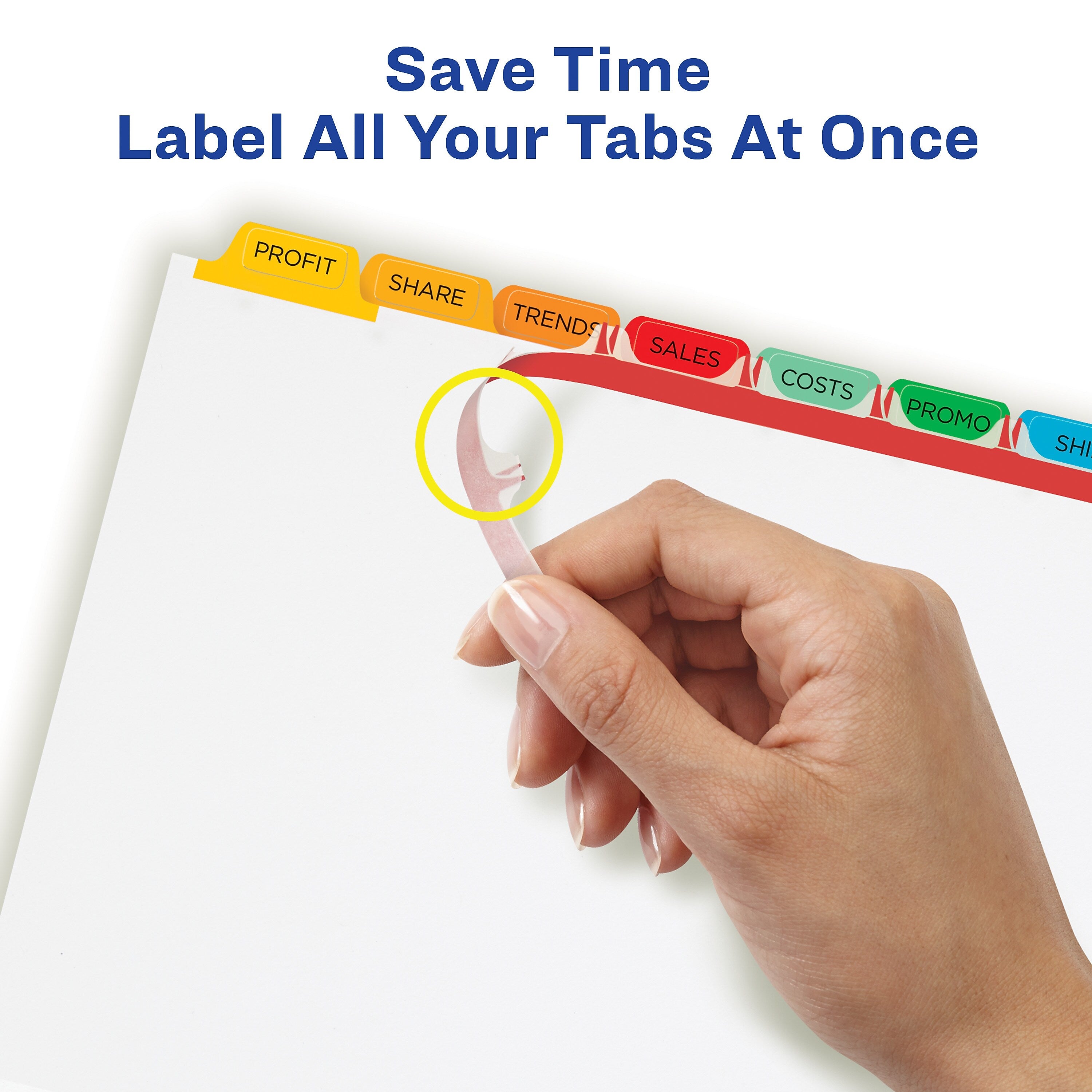 Avery Index Maker Paper Dividers with Print & Apply Label Sheets, 8 Tabs, Multicolor, 5 Sets/Pack