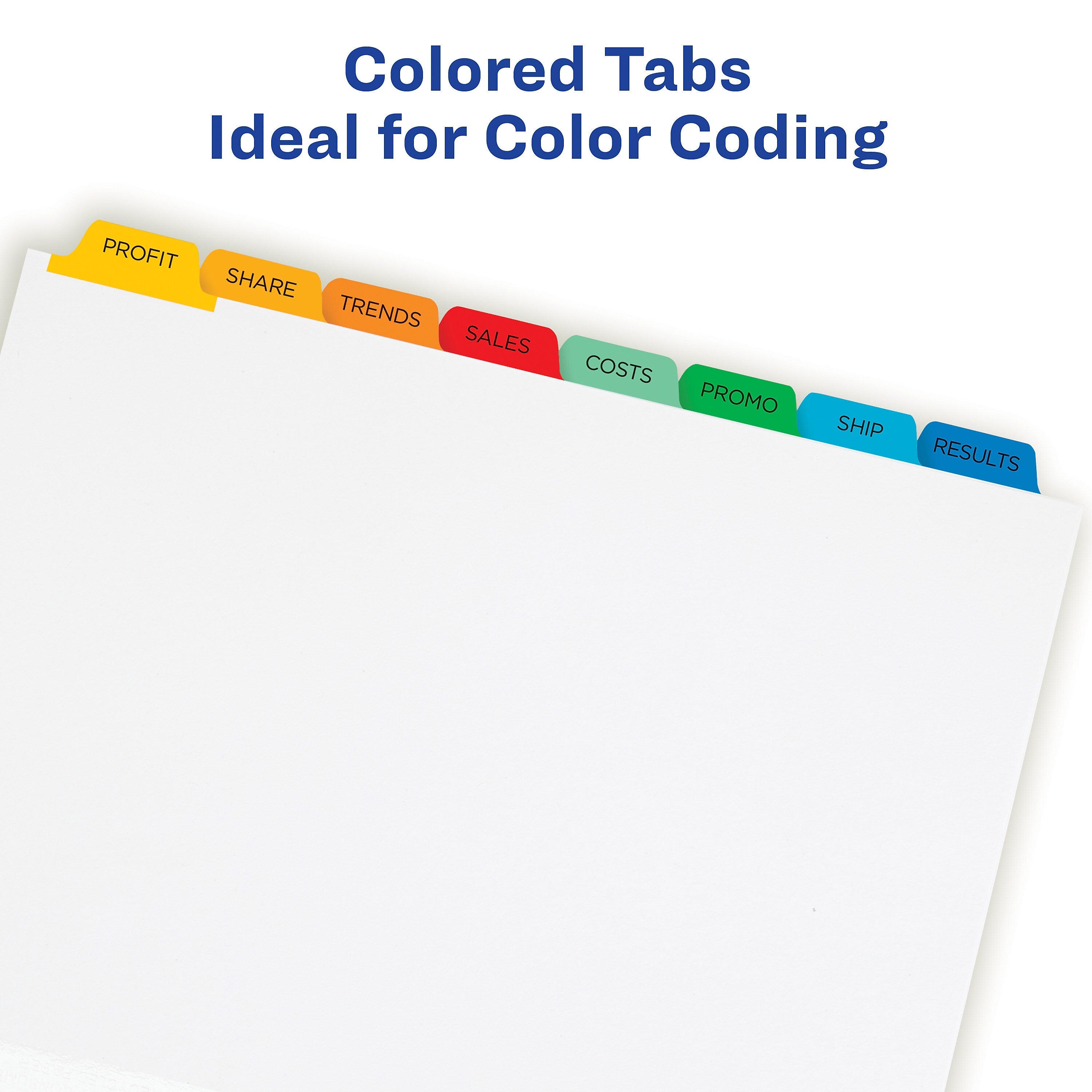 Avery Index Maker Paper Dividers with Print & Apply Label Sheets, 8 Tabs, Multicolor, 5 Sets/Pack