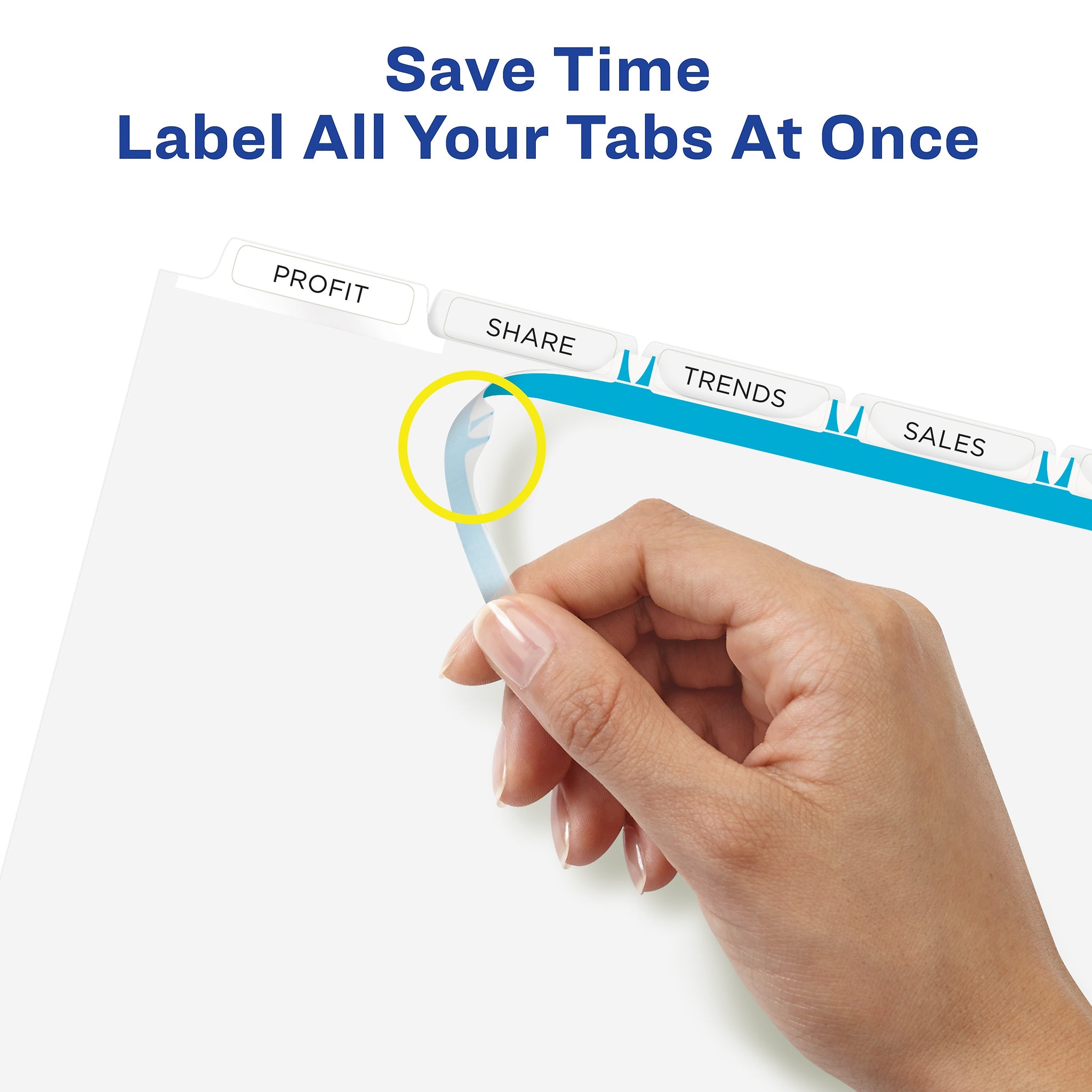 Avery Index Maker Plastic Dividers with Print & Apply Label Sheets, 5 Tabs, Frosted White
