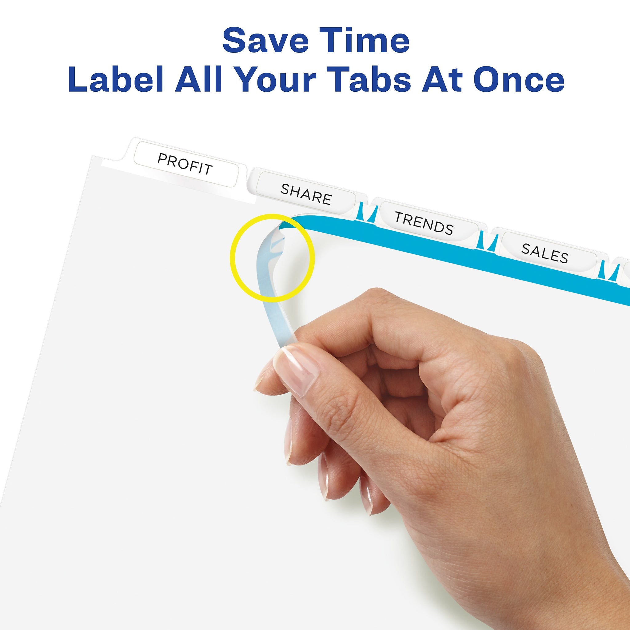 Avery Index Maker Plastic Dividers with Print & Apply Label Sheets, 5 Tabs, Multicolor, 5 Sets/Pack