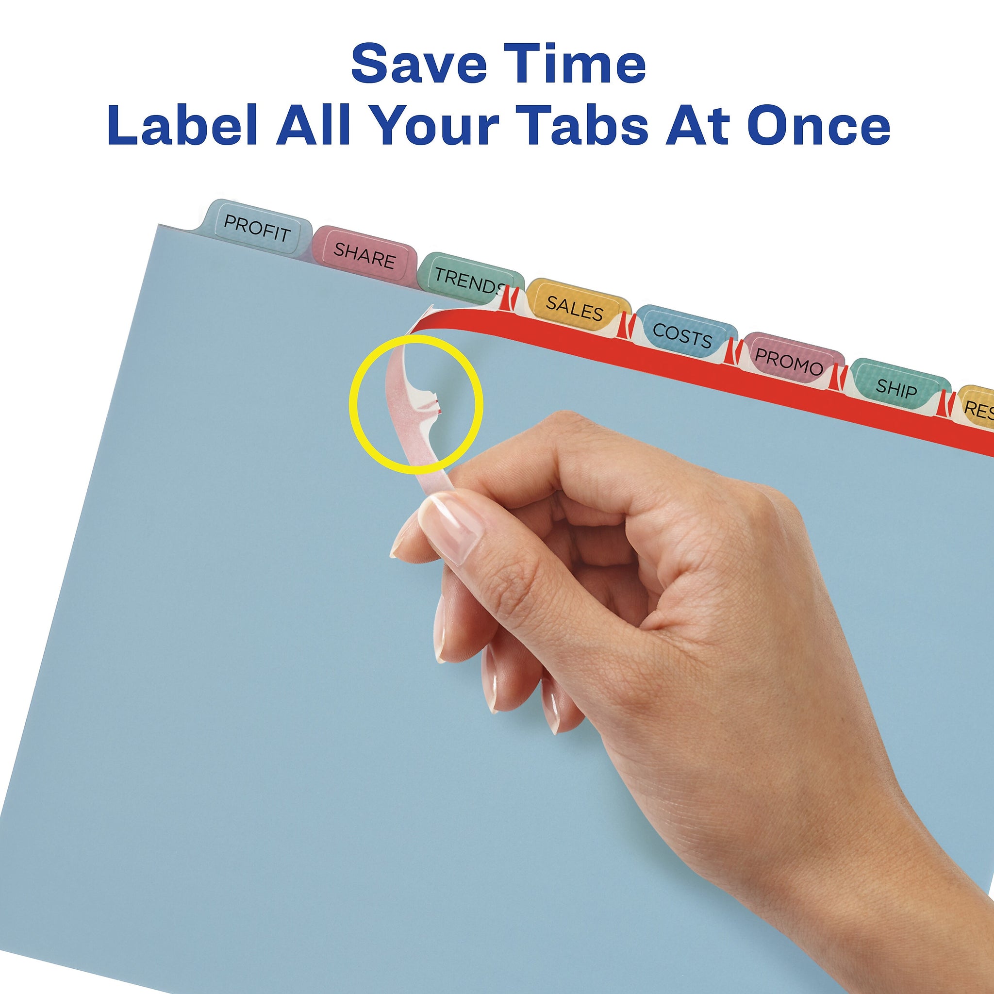 Avery Index Maker Plastic Dividers with Print & Apply Label Sheets, 8 Tabs, Multicolor, 5 Sets/Pack