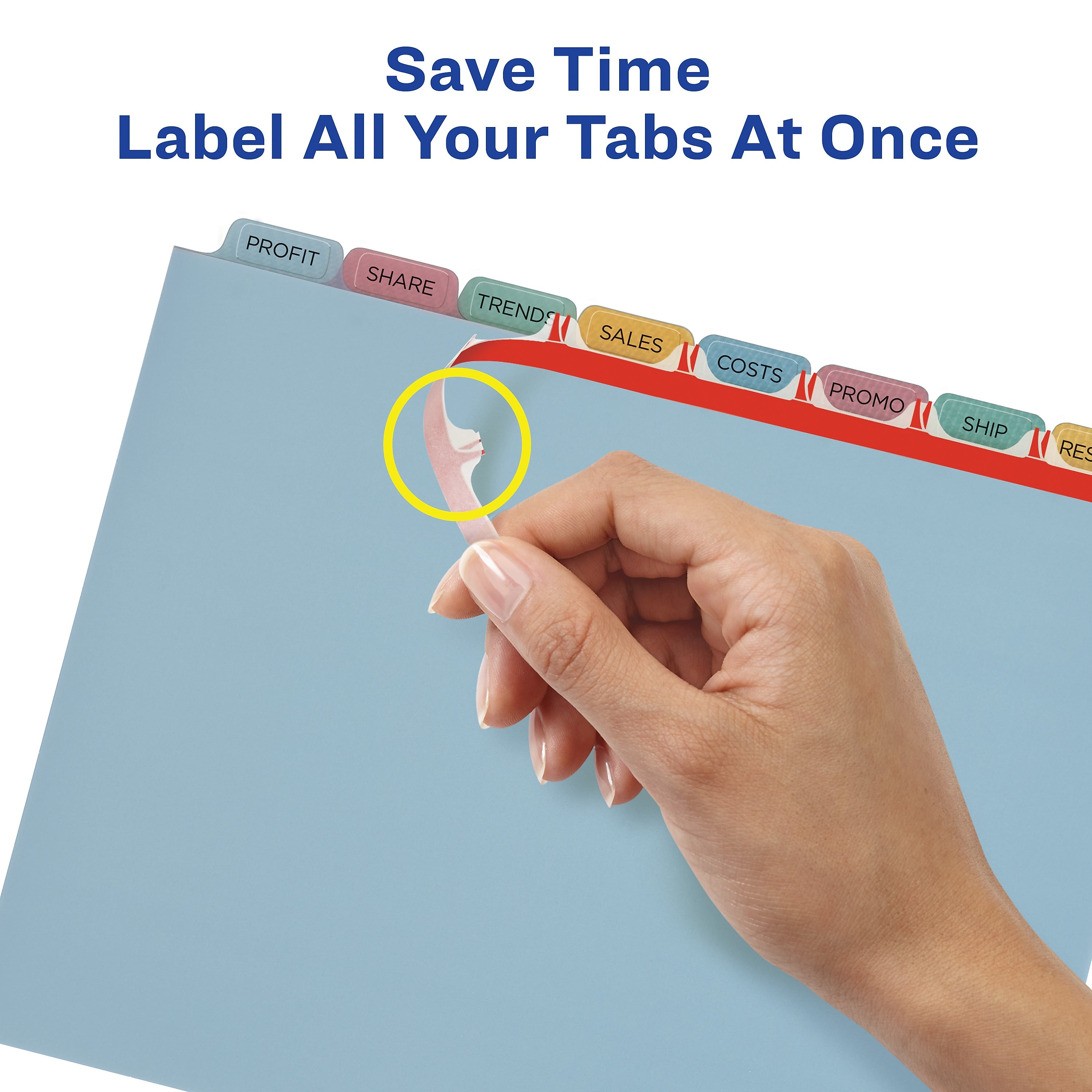 Avery Index Maker Plastic Dividers with Print & Apply Label Sheets, 8 Tabs, Multicolor, 5 Sets/Pack