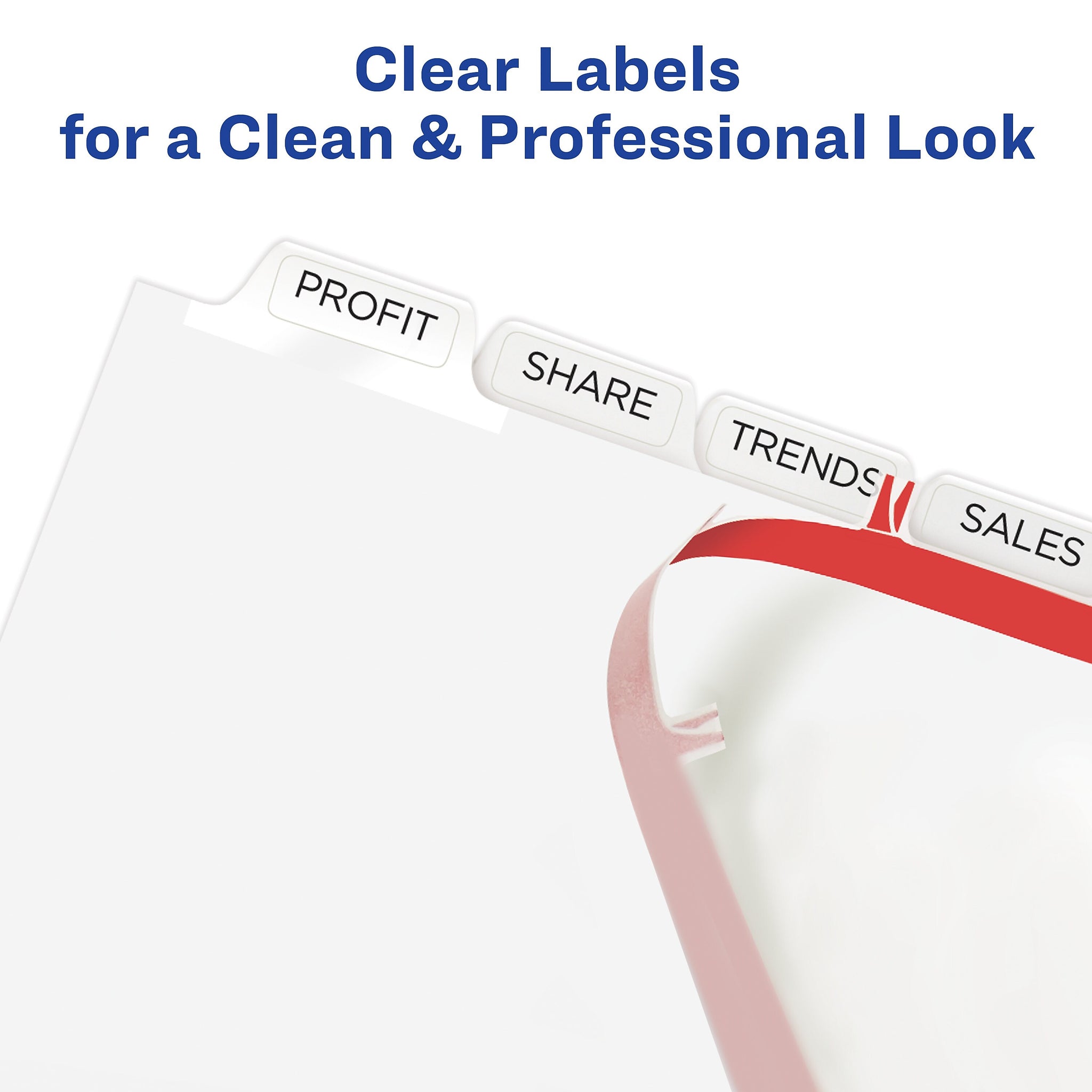 Avery Index Maker Unpunched Paper Dividers with Print & Apply Label Sheets, 8 Tabs, White, 5 Sets/Pack