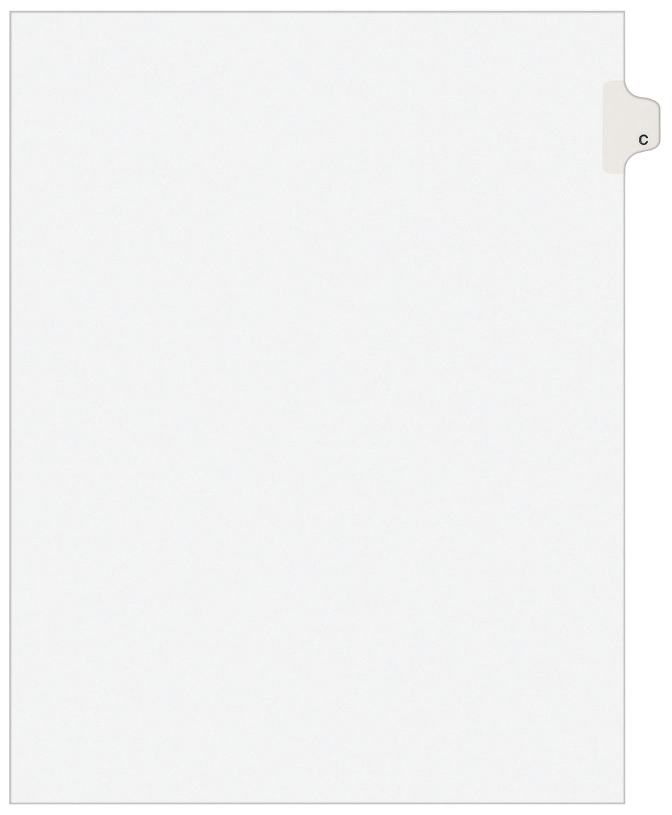 Avery Individual Legal Dividers, Letter Size, Tab C, White