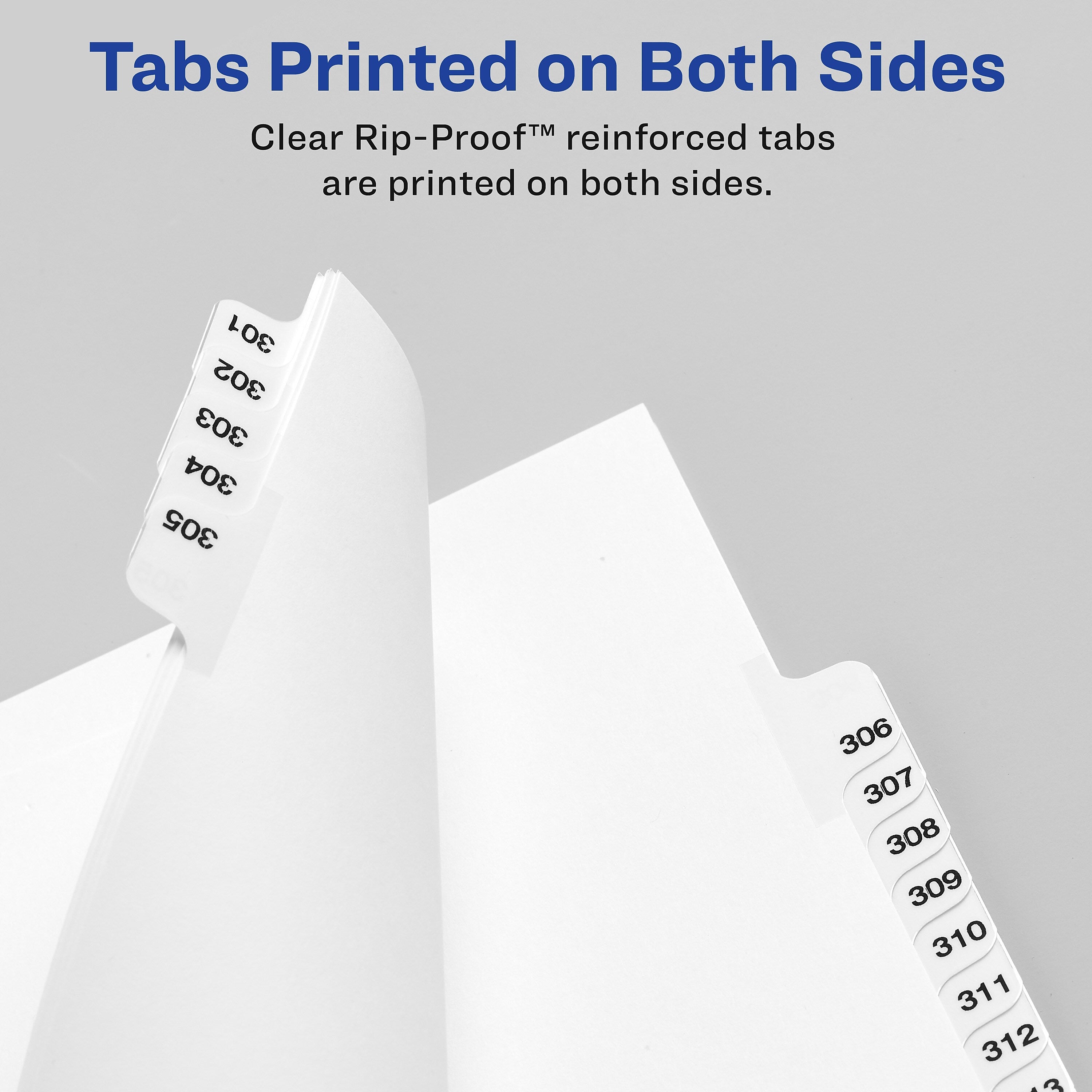 Avery Individual Numeric Paper Dividers, #8, White, 25 Sets/Pack