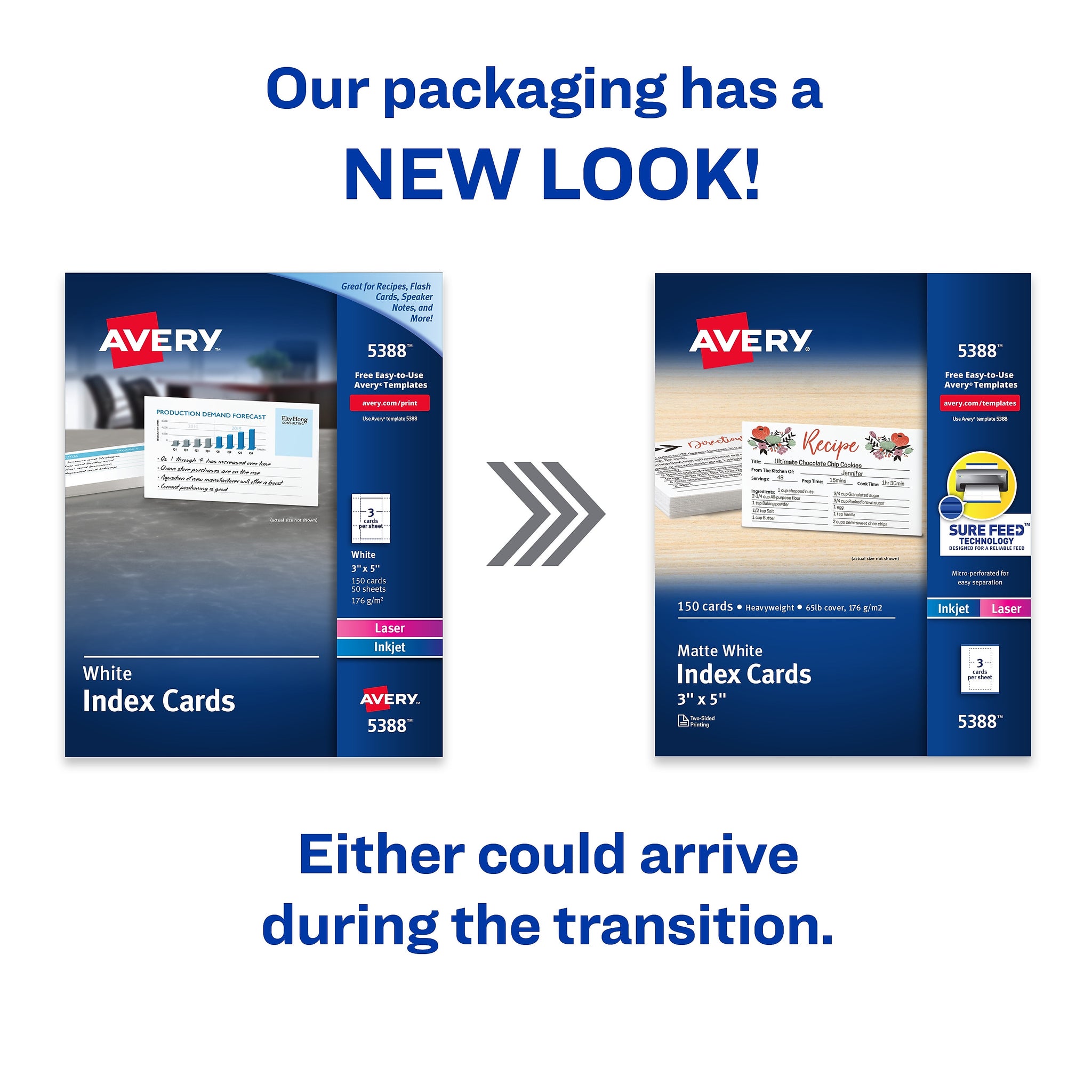 Avery Laser and Inkjet Index Cards, 3