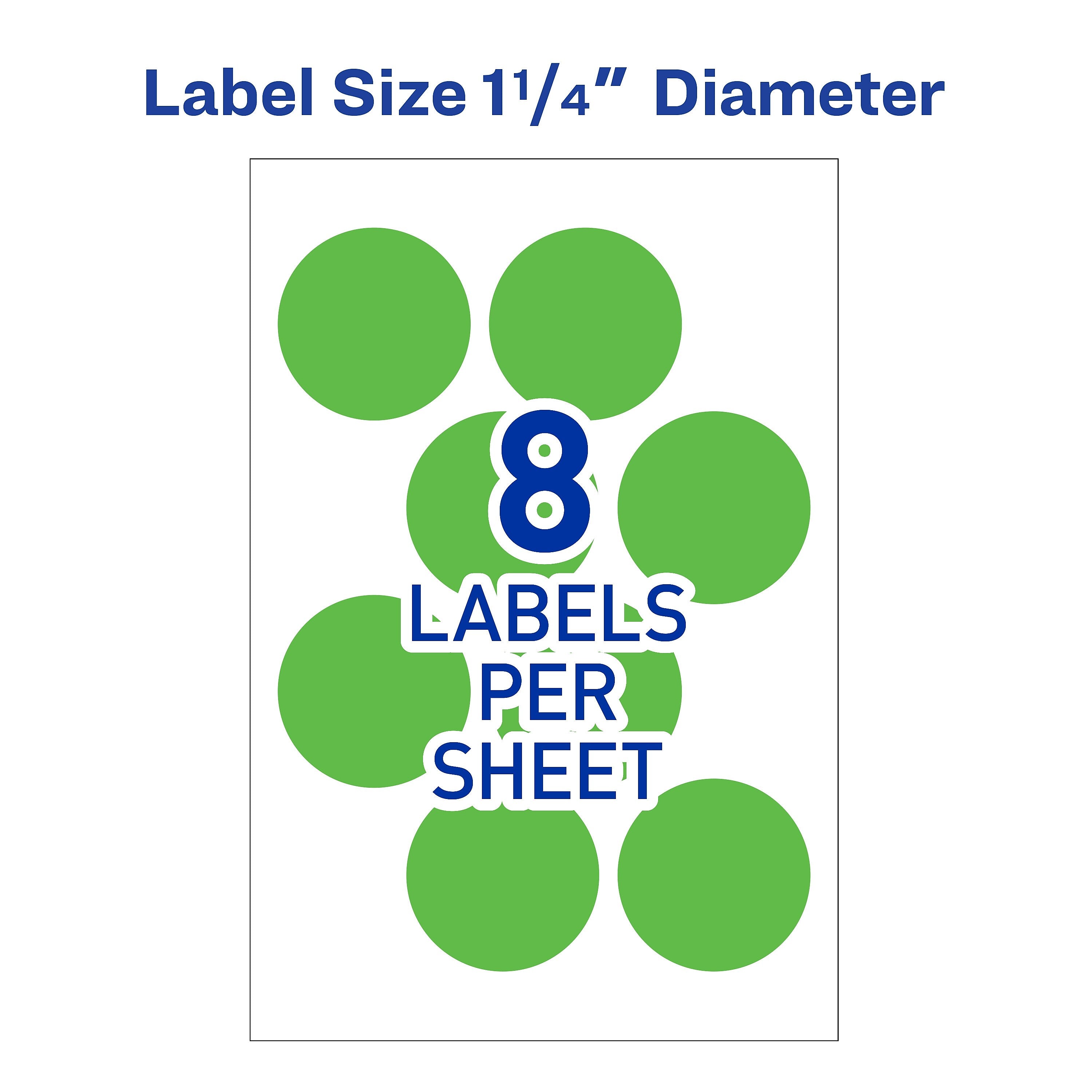 Avery Laser Color Coding Labels, 1 1/4